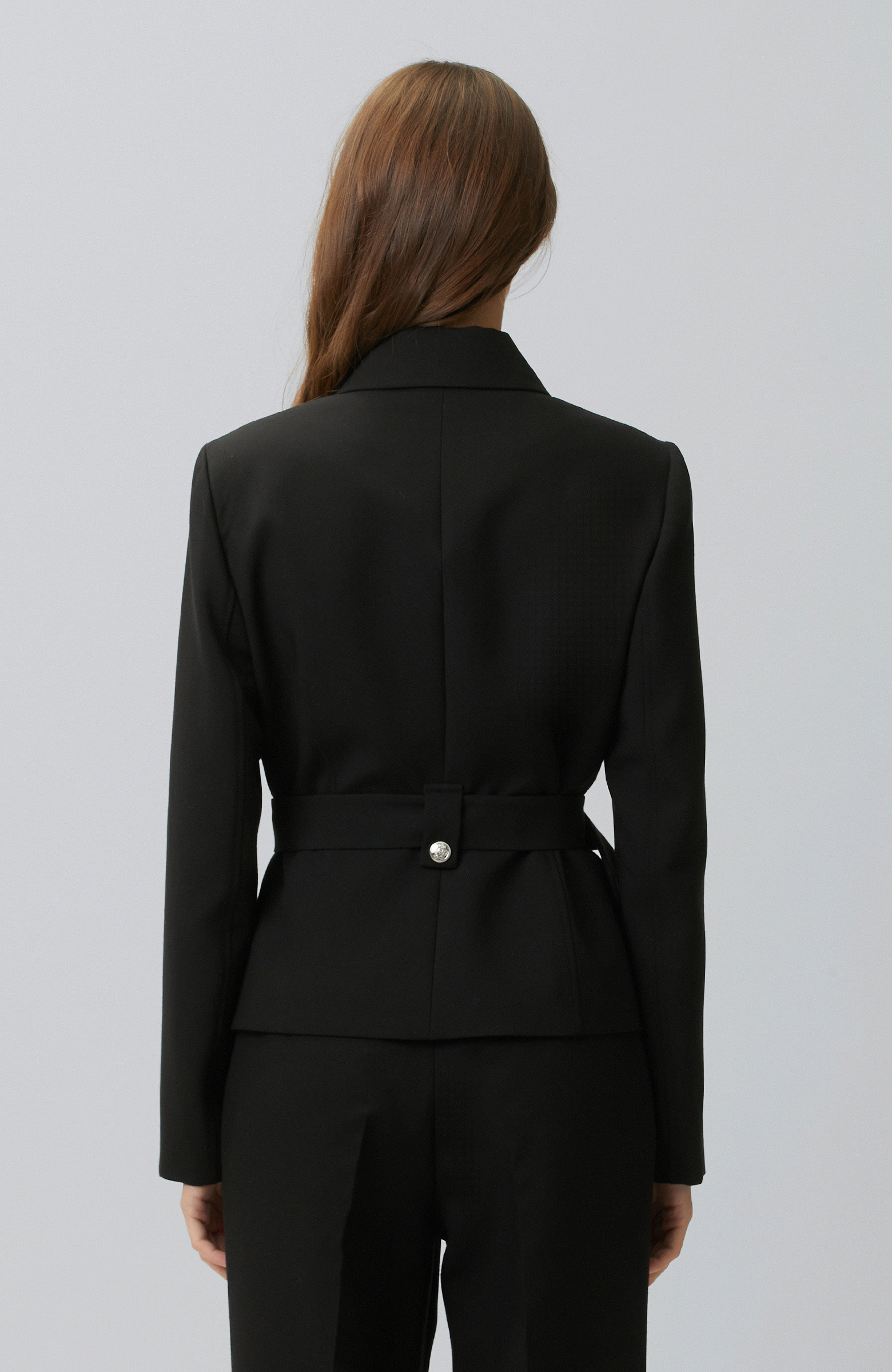 Black Belted Short Jacket