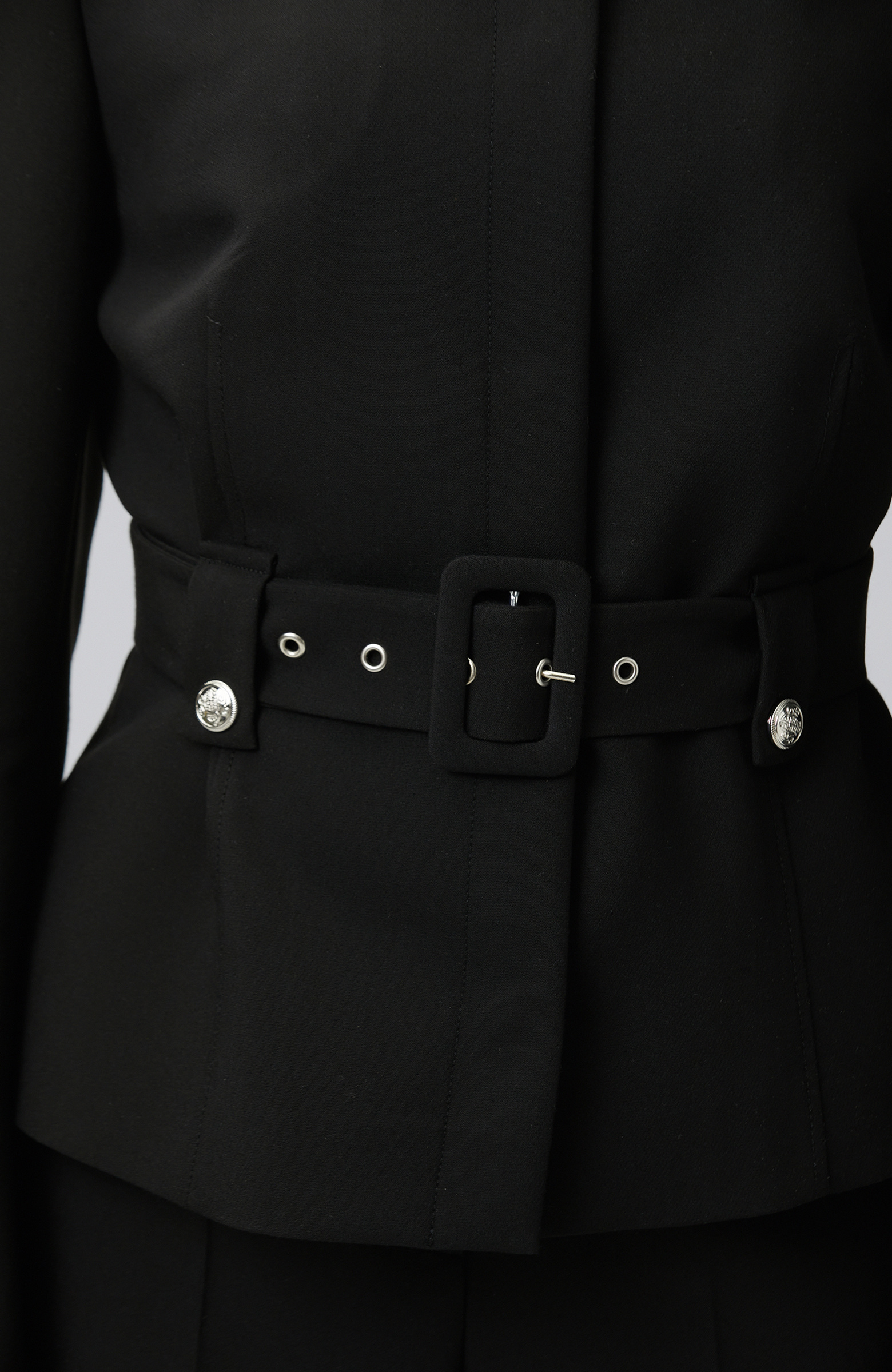 Black Belted Short Jacket