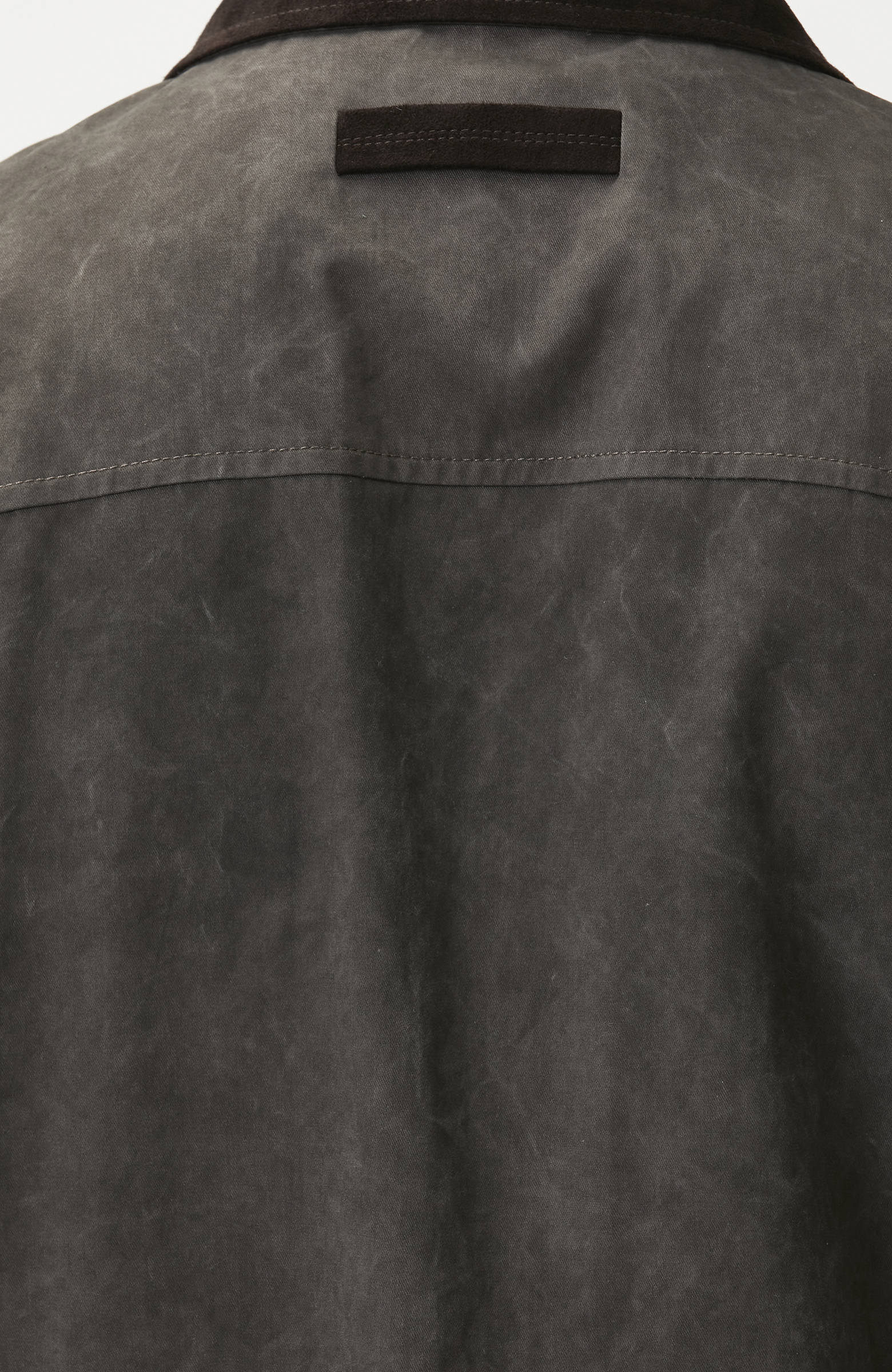 Kahverengi Yakası Fitilli Batik Desenli Coat Ceket