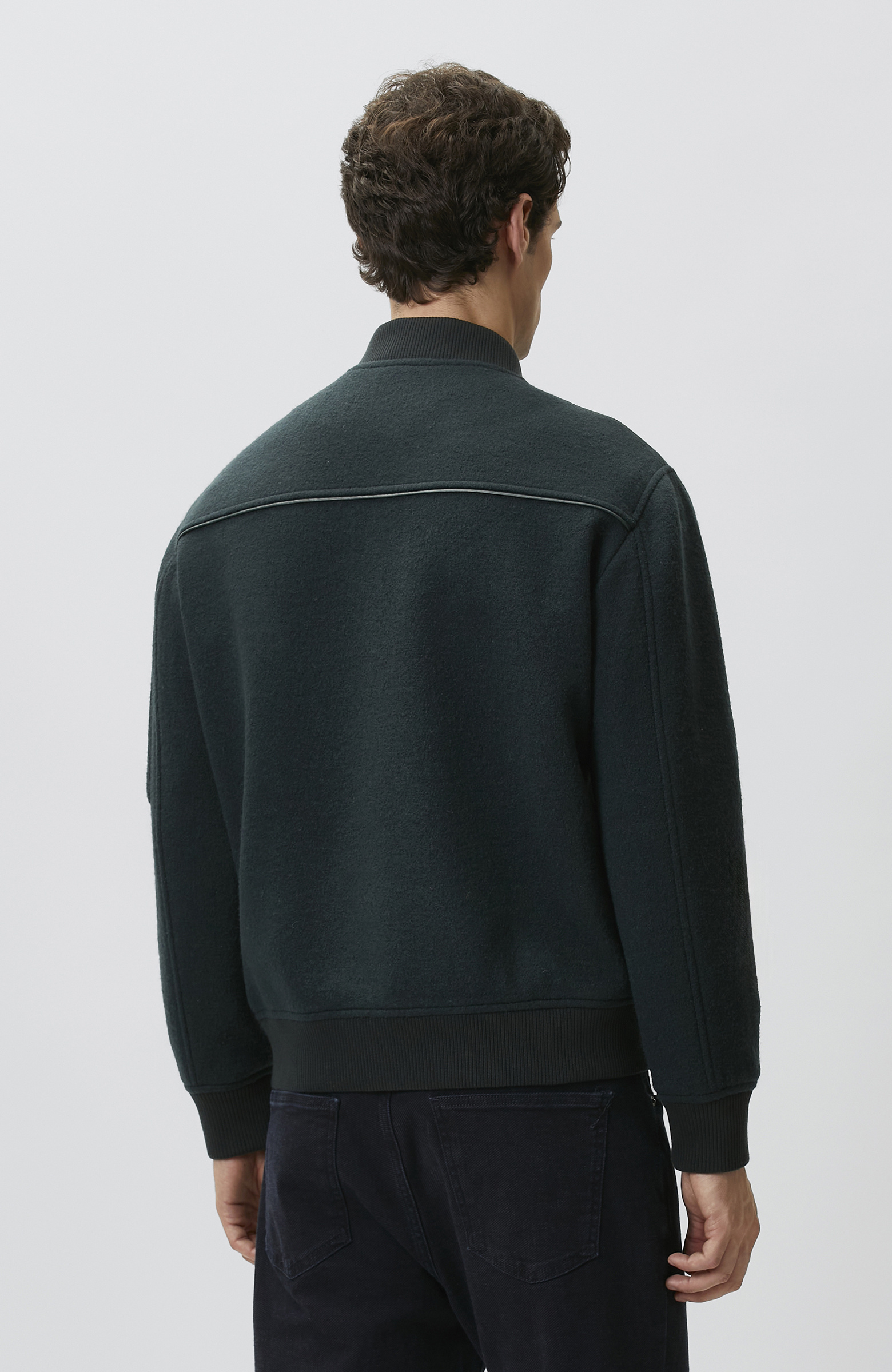 Yeşil Yün Bomber Mont
