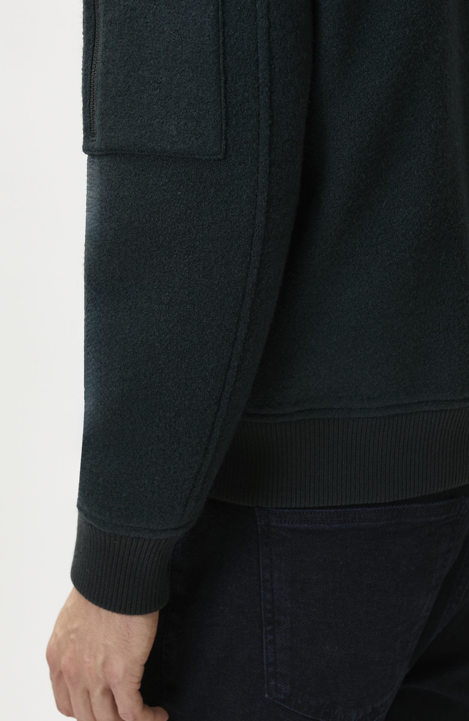 Yeşil Yün Bomber Mont