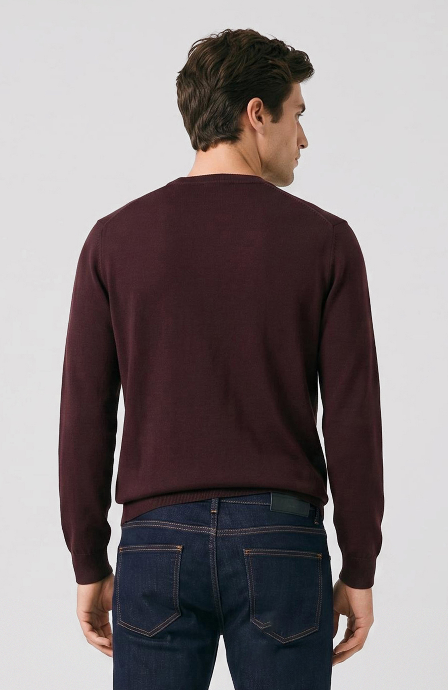 Bordo Basic Bisiklet Yaka Kazak
