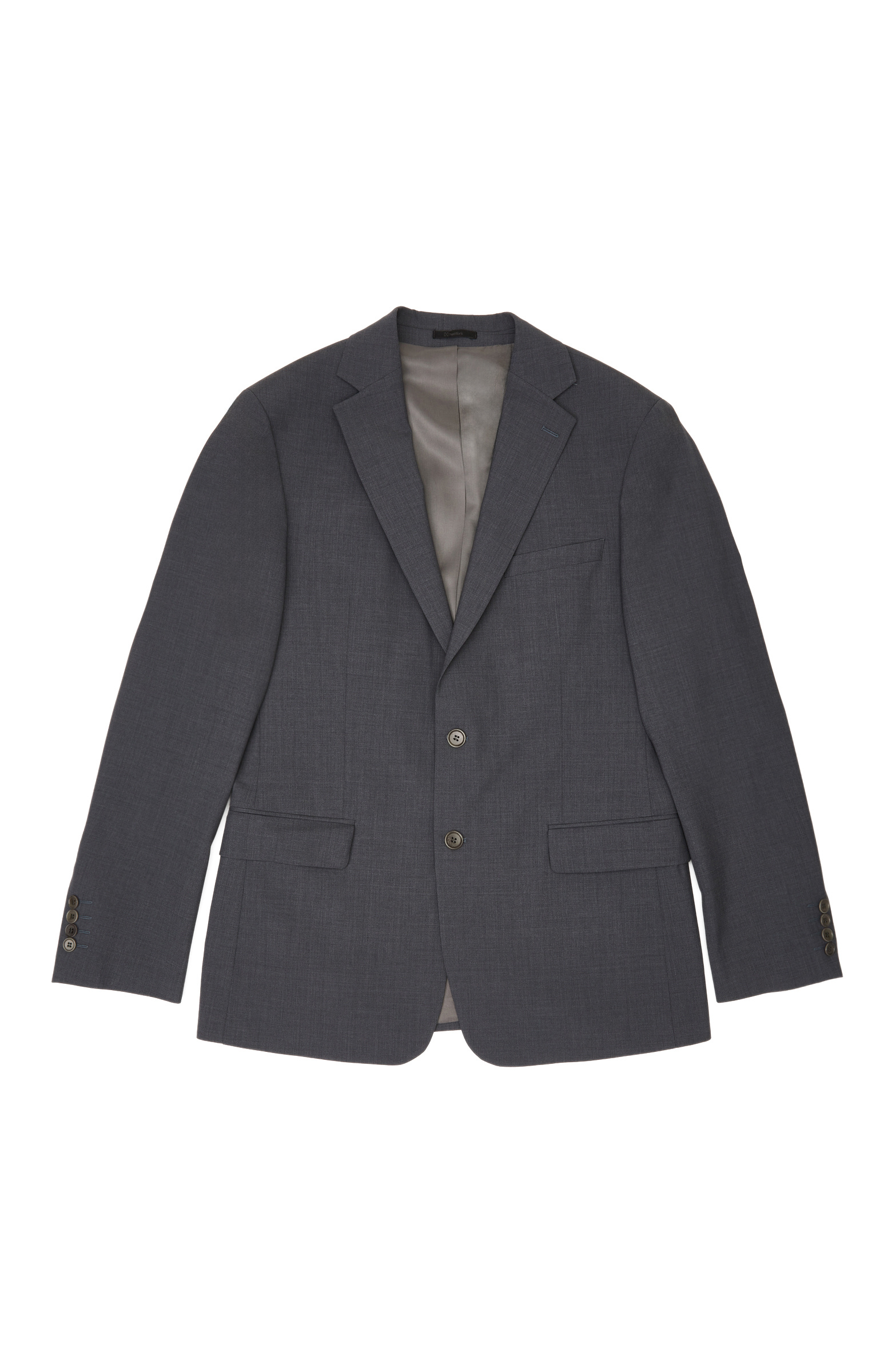 Gri Slim Fit Yün Mix Takım Elbise