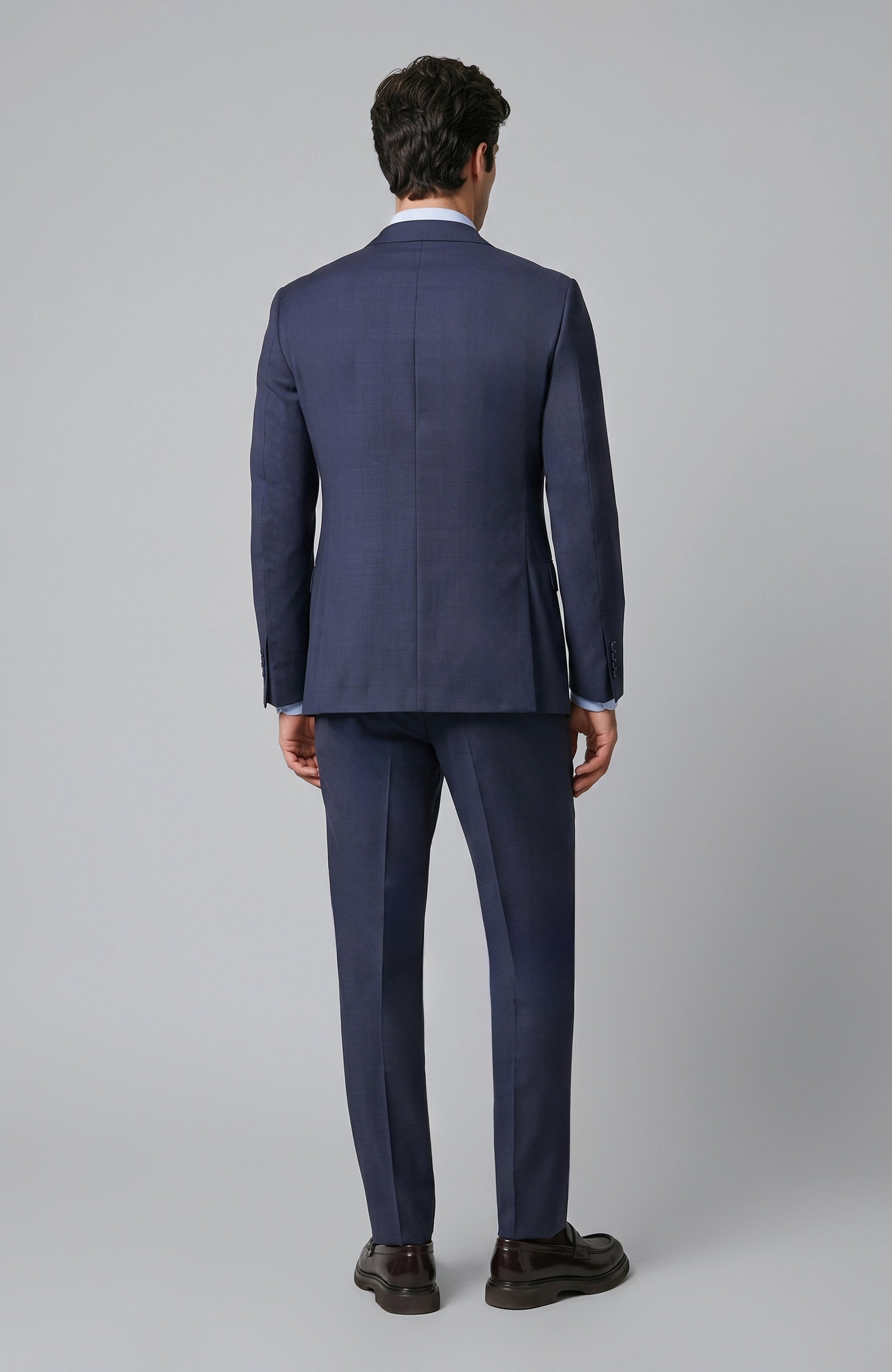 İndigo Slim Fit Yün Mix Takım Elbise