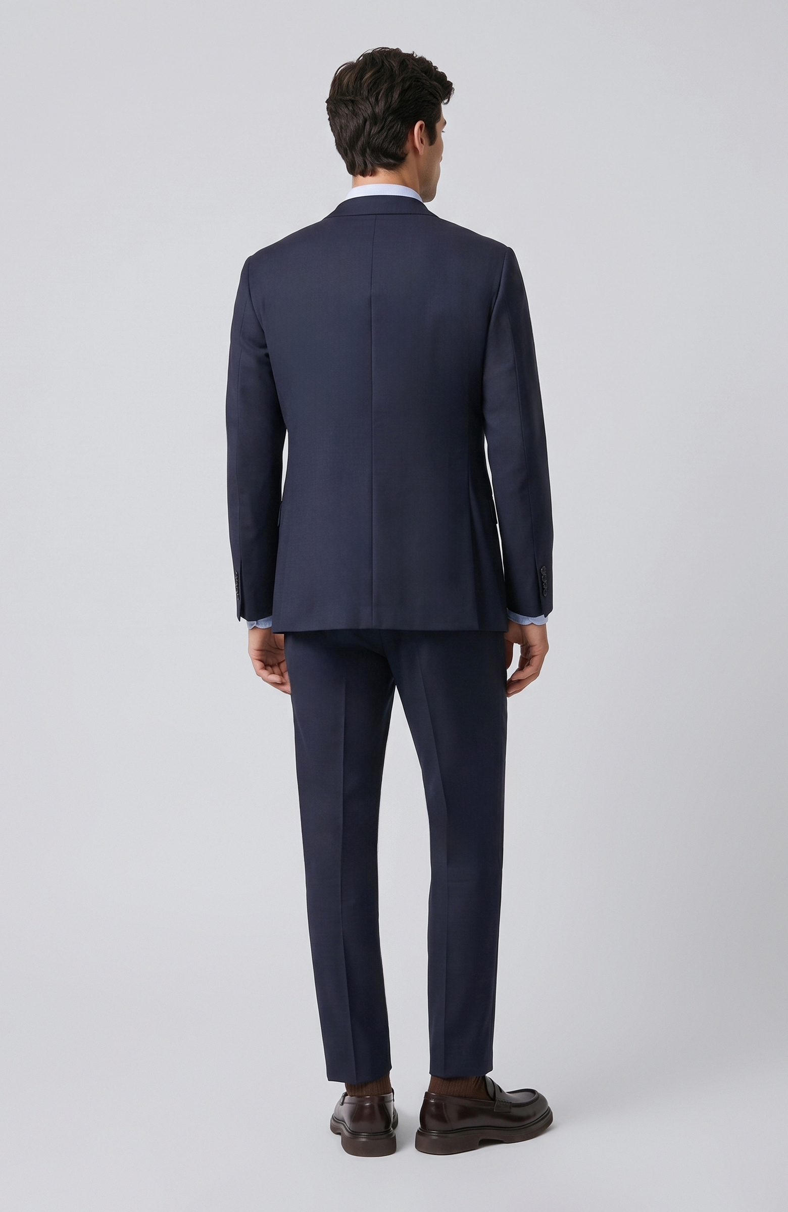 Lacivert Slim Fit Yün Mix Takım Elbise