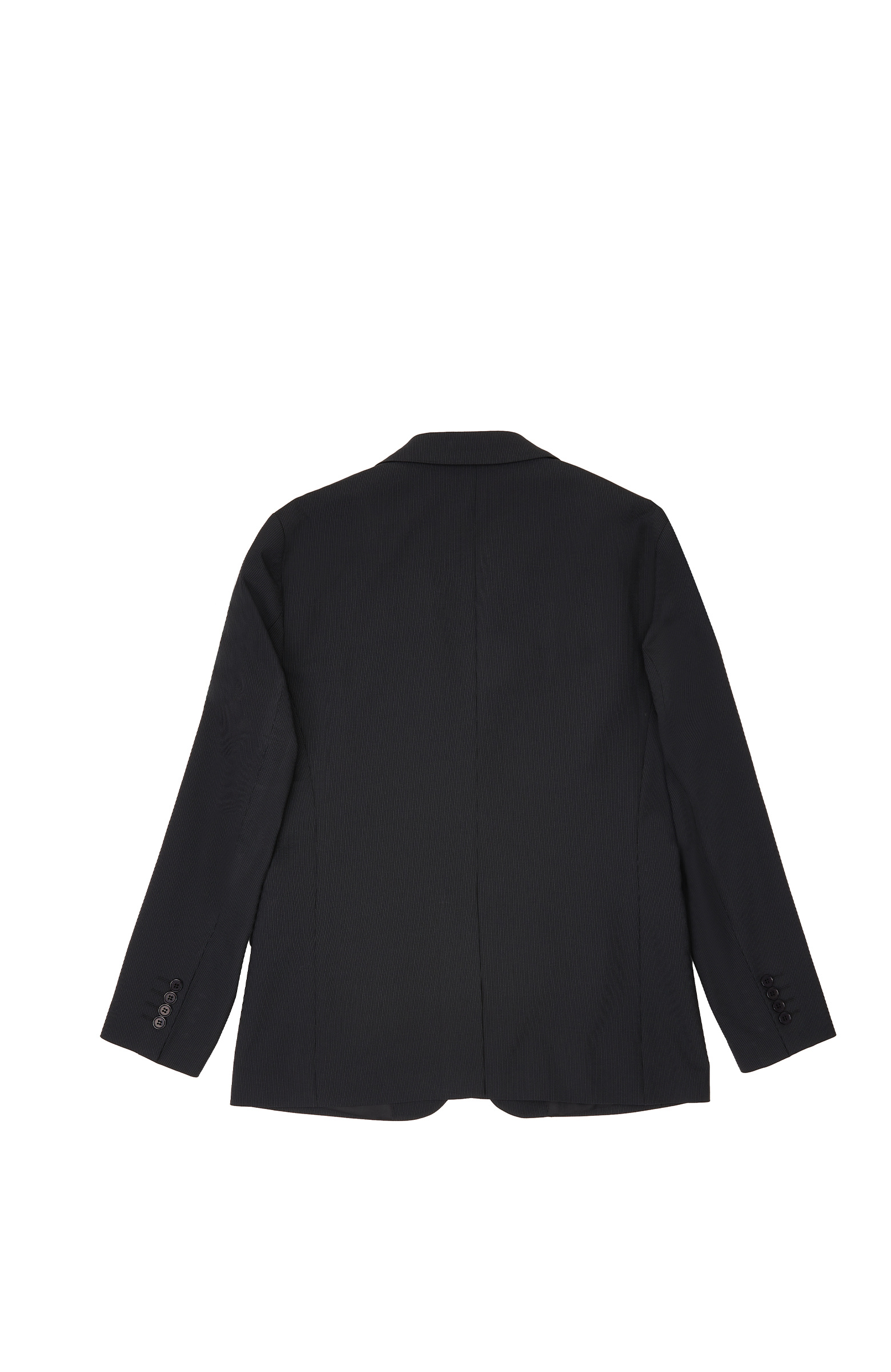 Slim Fit Siyah Piplapel Yaka Çizgili Takım Elbise