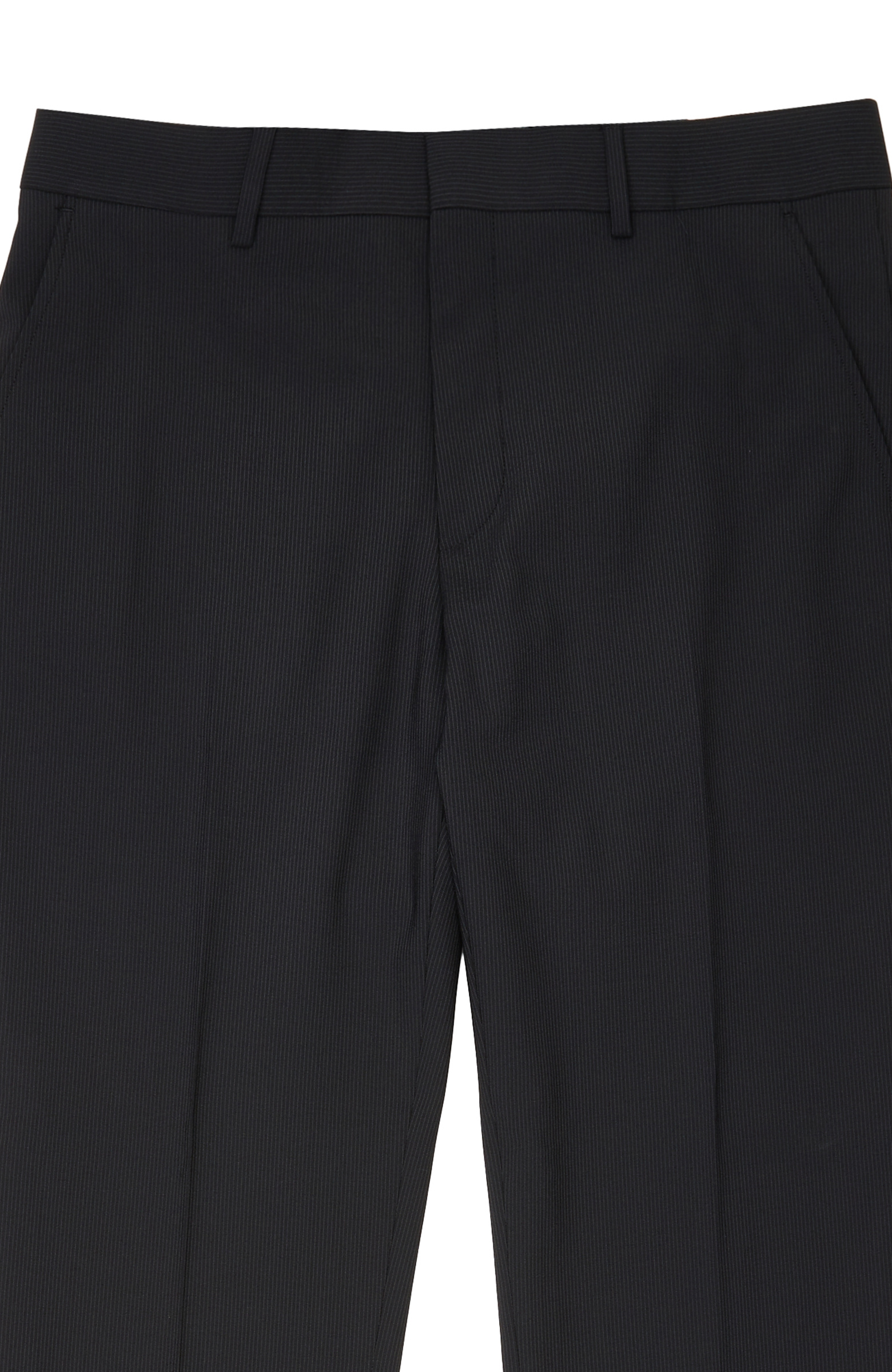 Slim Fit Siyah Piplapel Yaka Çizgili Takım Elbise