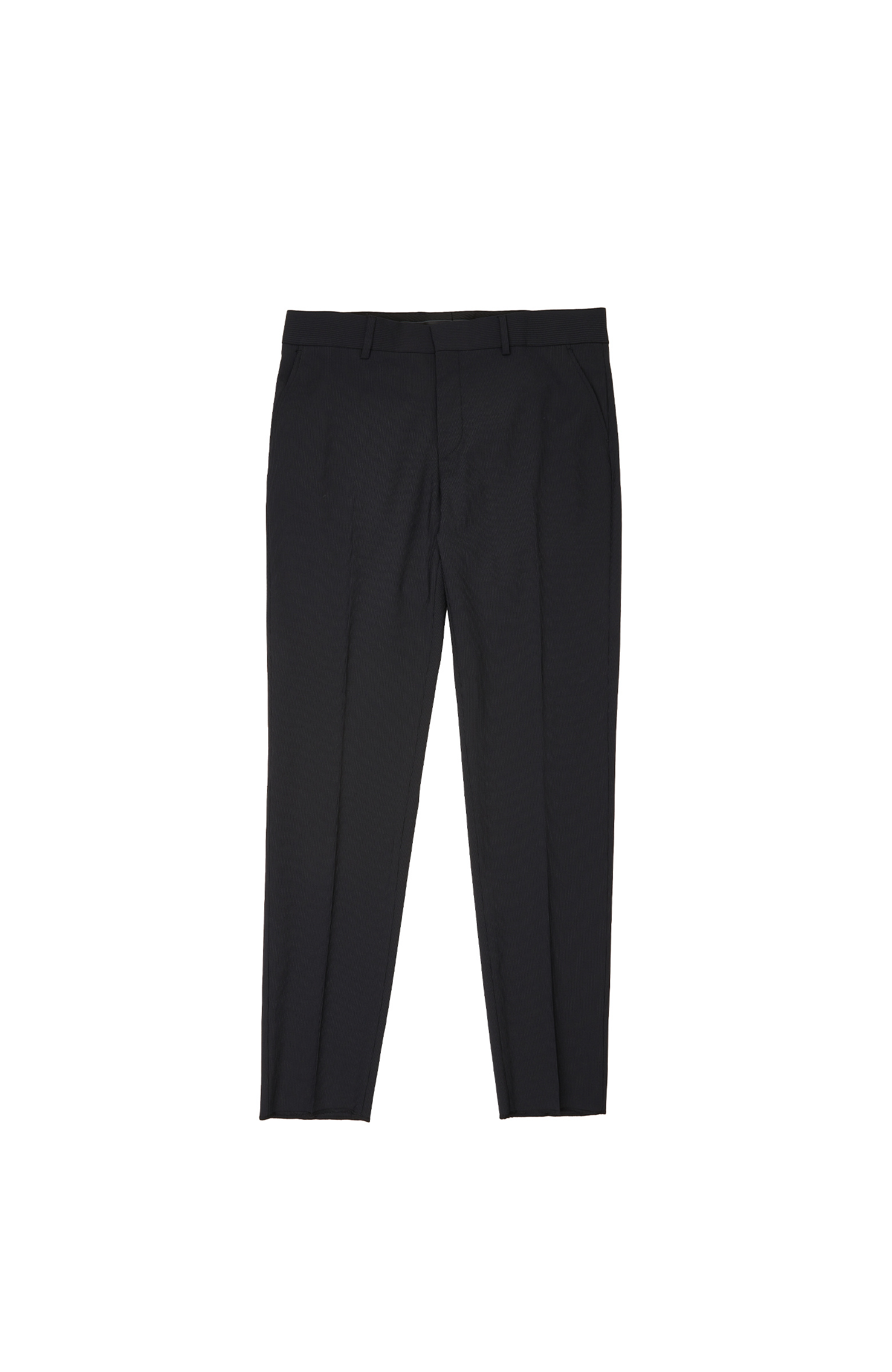 Slim Fit Siyah Piplapel Yaka Çizgili Takım Elbise