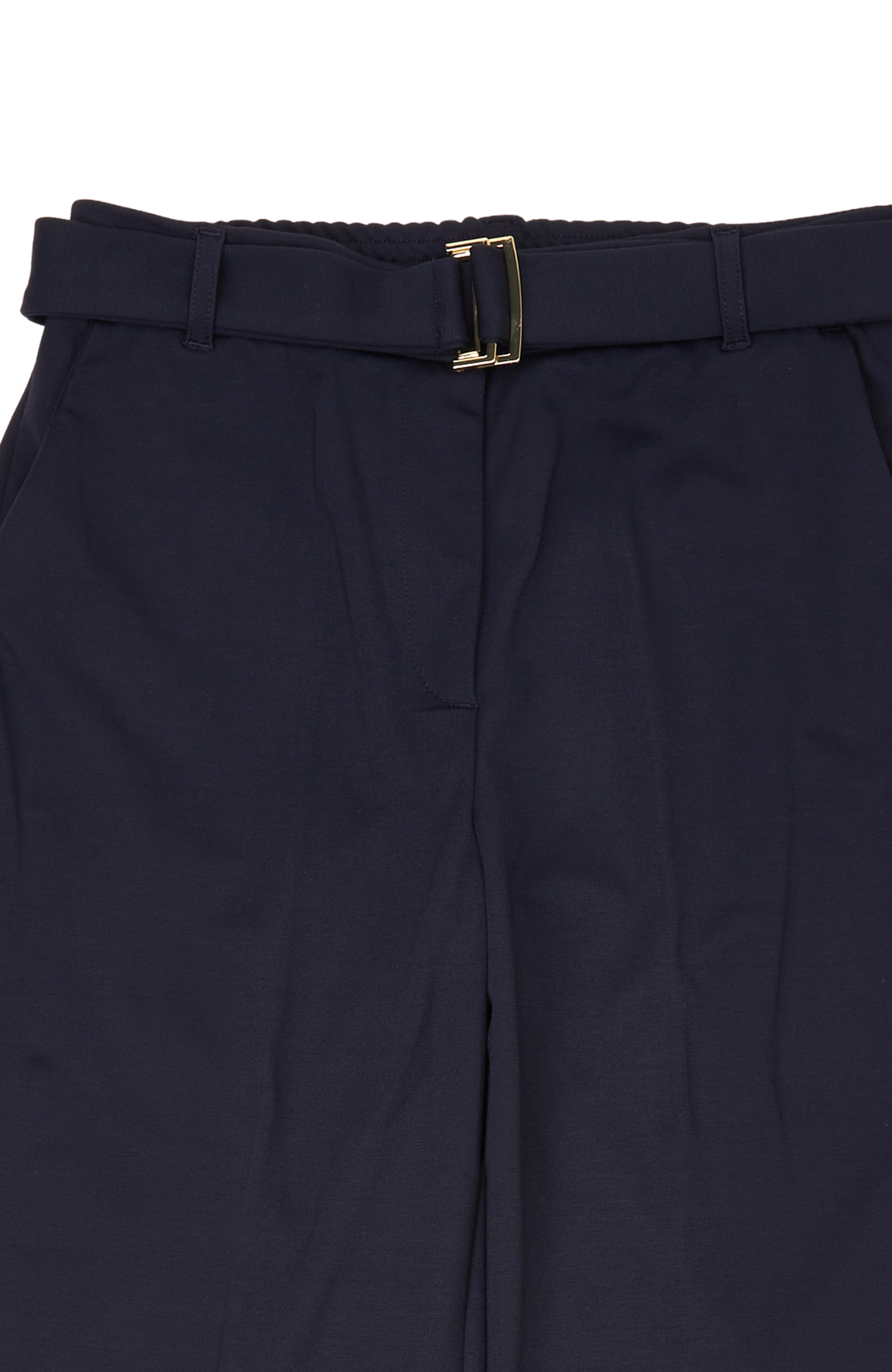 Lacivert Kemer Detaylı Örme Casual Pantolon