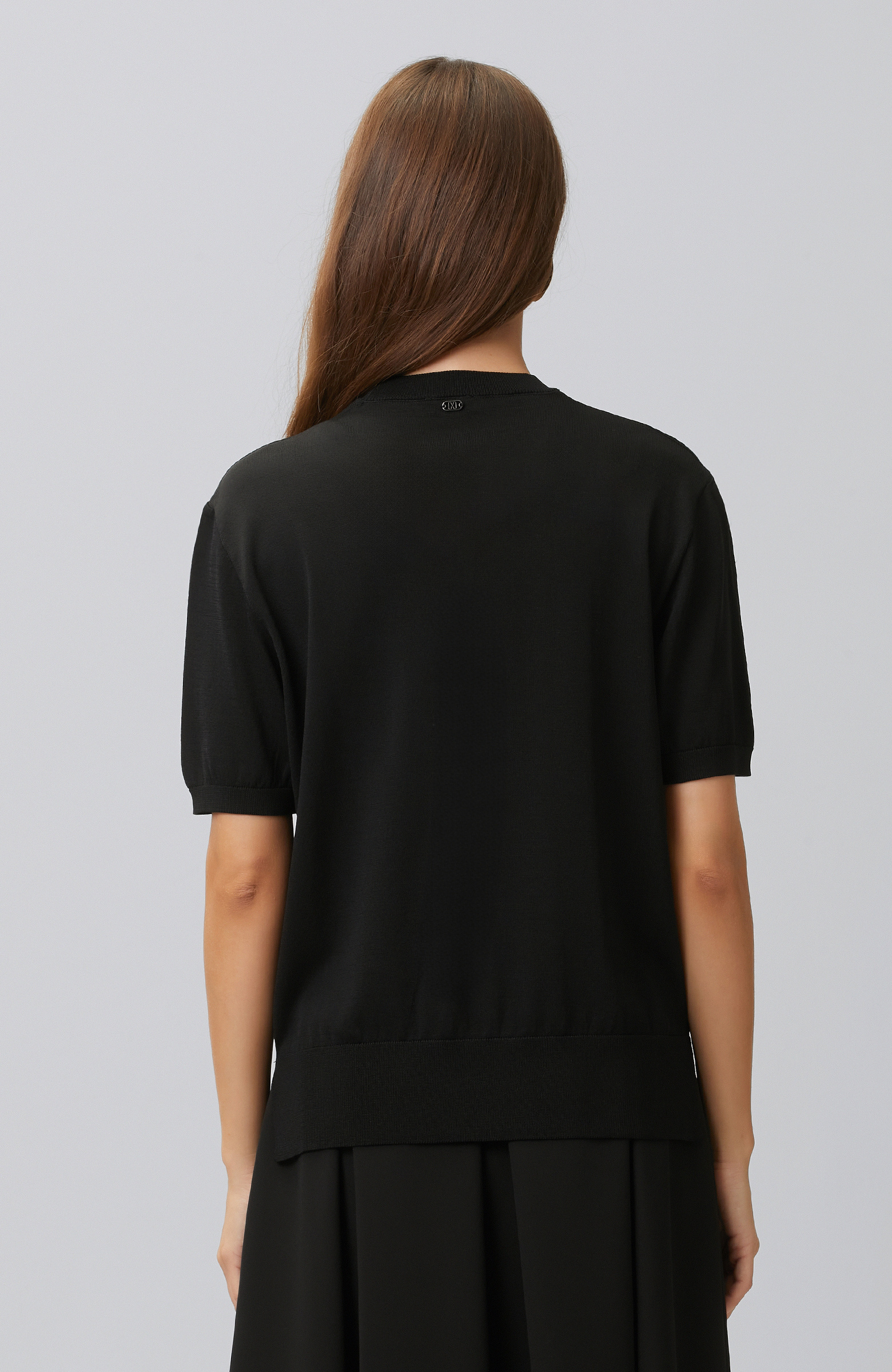 Siyah Rayon Basic Kazak