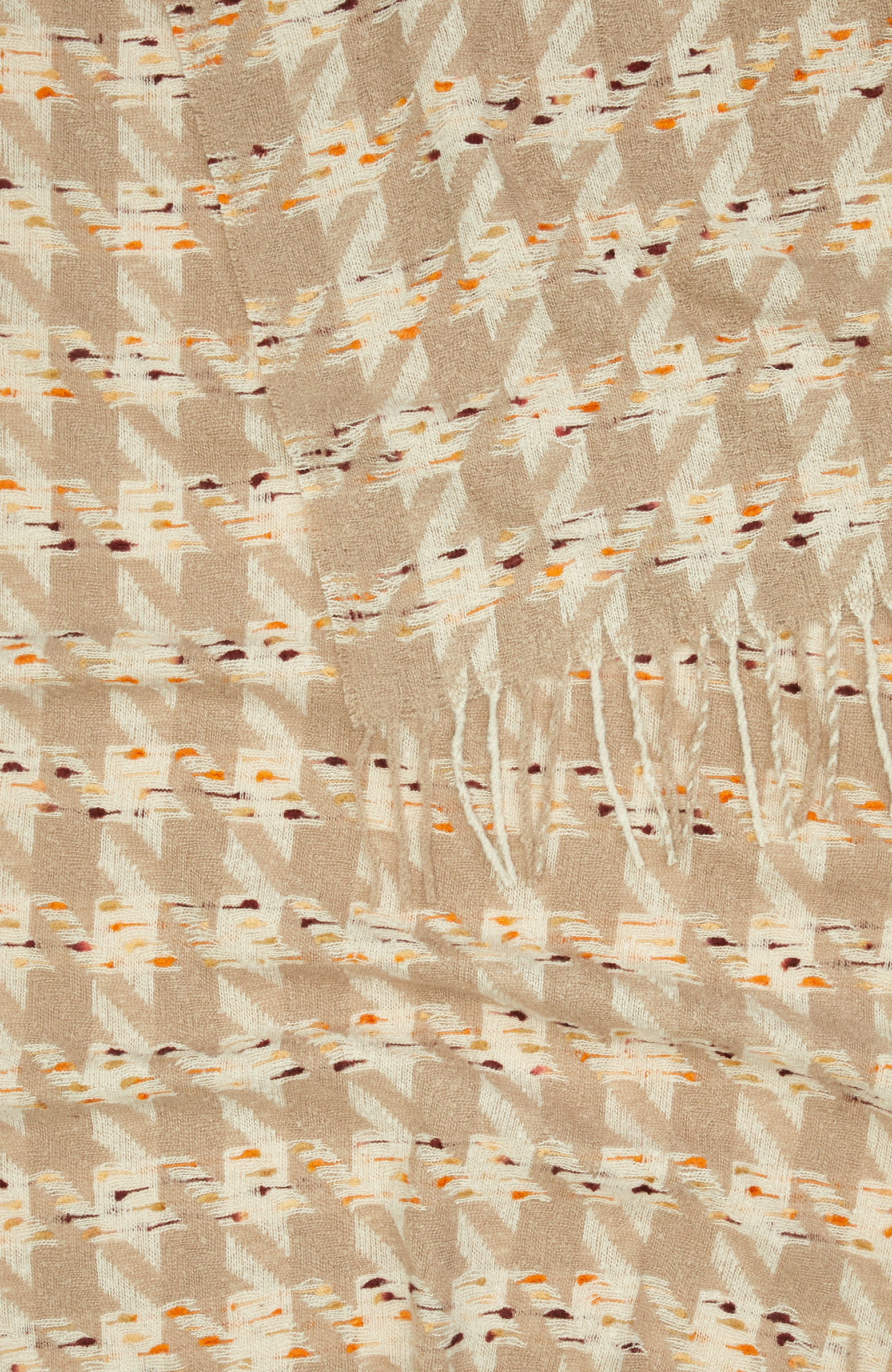 Mink Color Detailed Patterned Women's Scarf