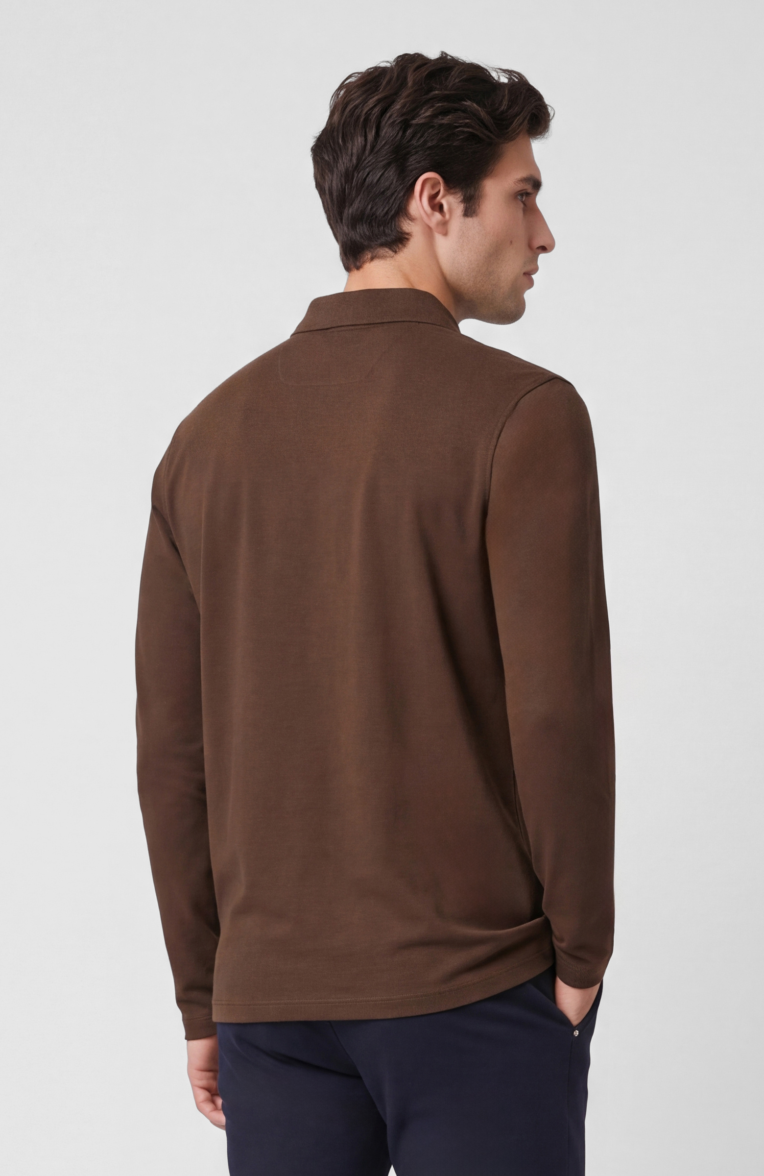 Haki Logolu Çıtçıtlı Polo Yaka Sweatshirt