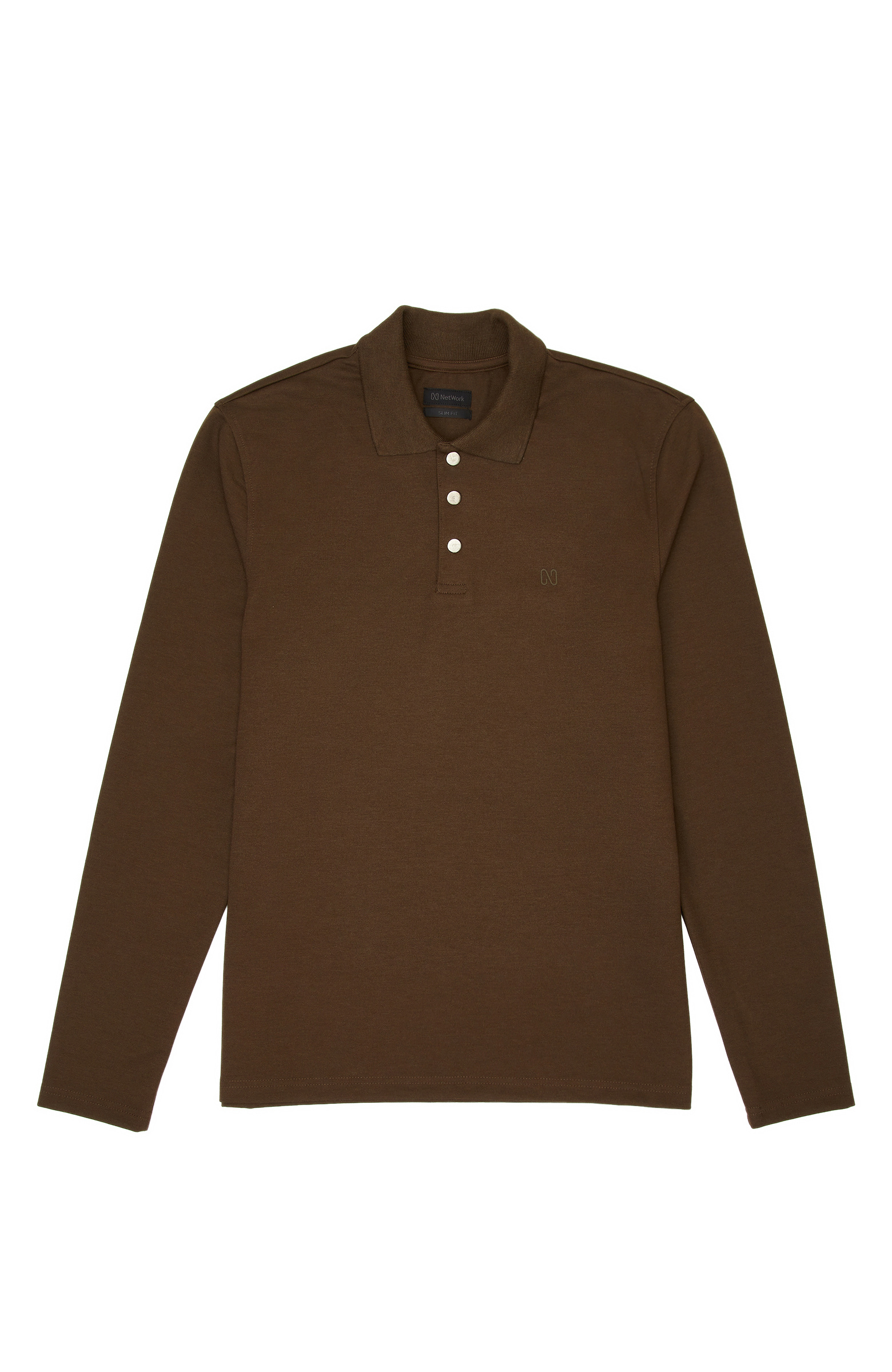 Haki Logolu Çıtçıtlı Polo Yaka Sweatshirt