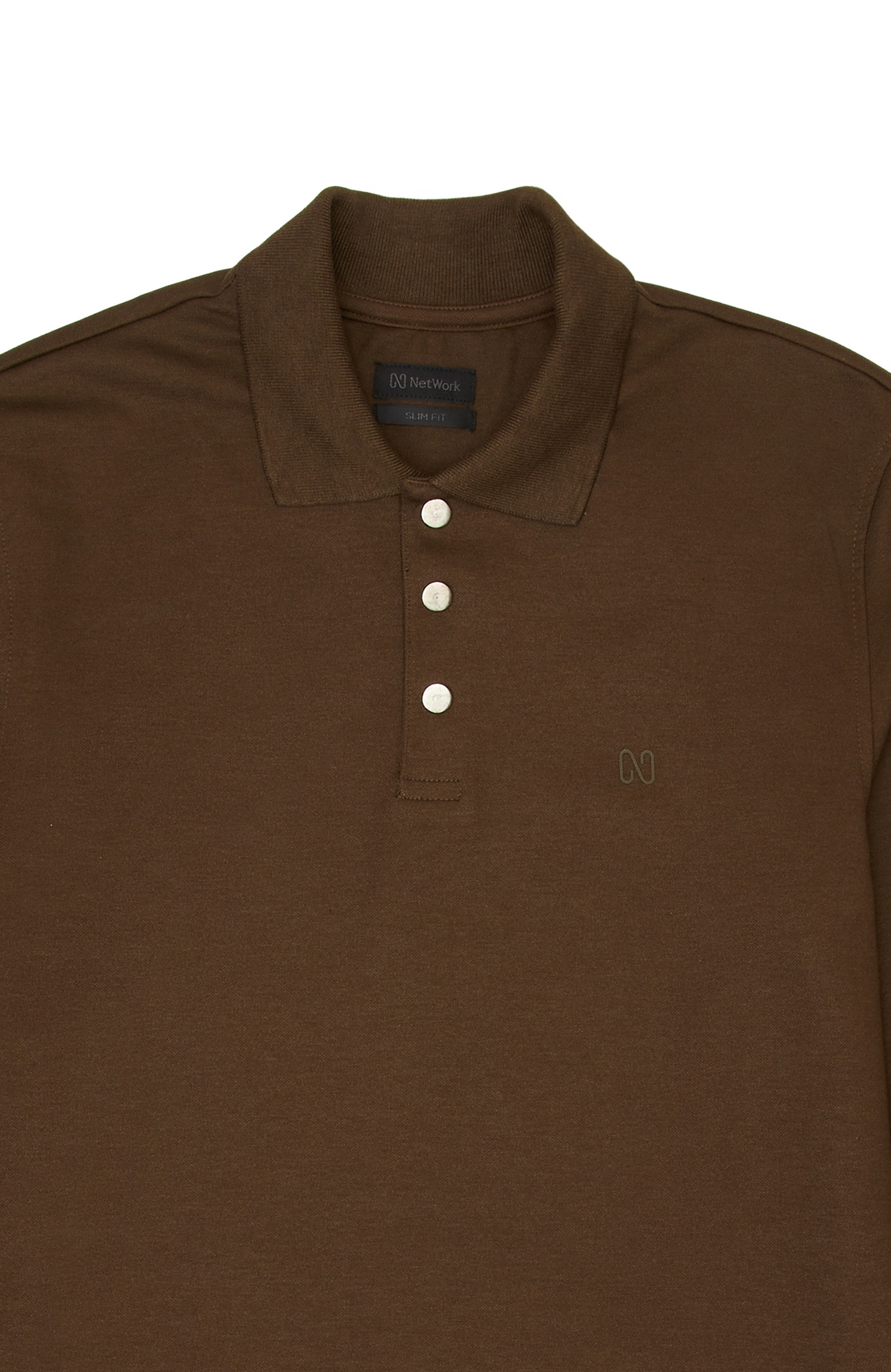 Haki Logolu Çıtçıtlı Polo Yaka Sweatshirt