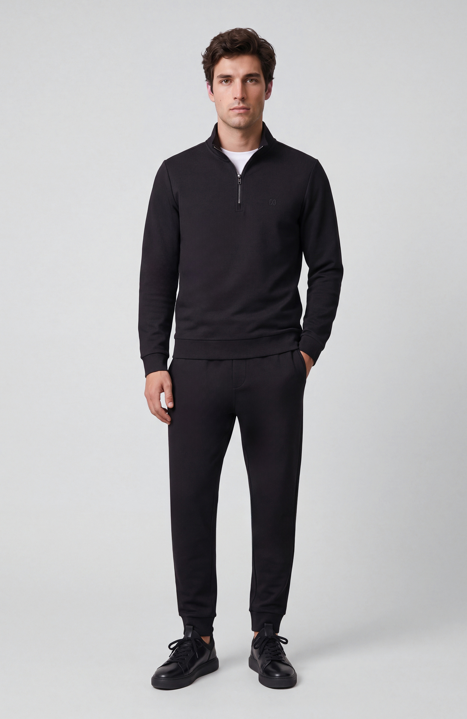 Siyah Kaşkorseli Sweatshirt