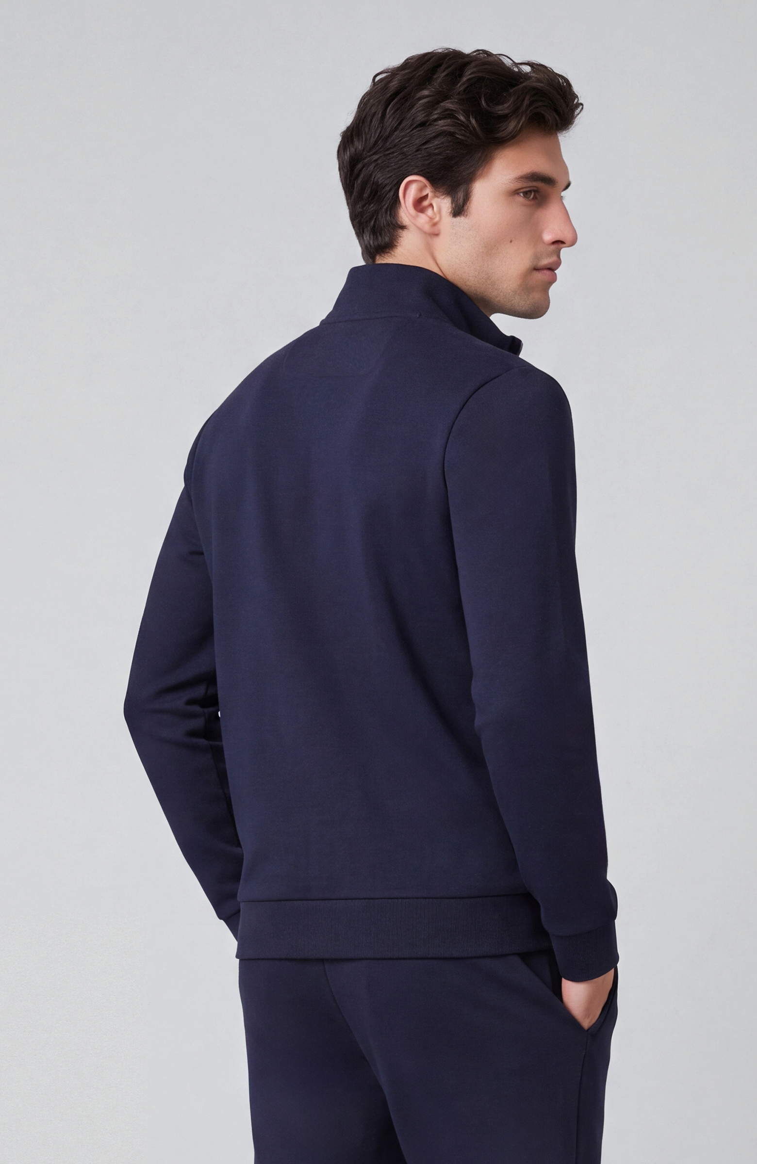 Lacivert Kaşkorseli Sweatshirt