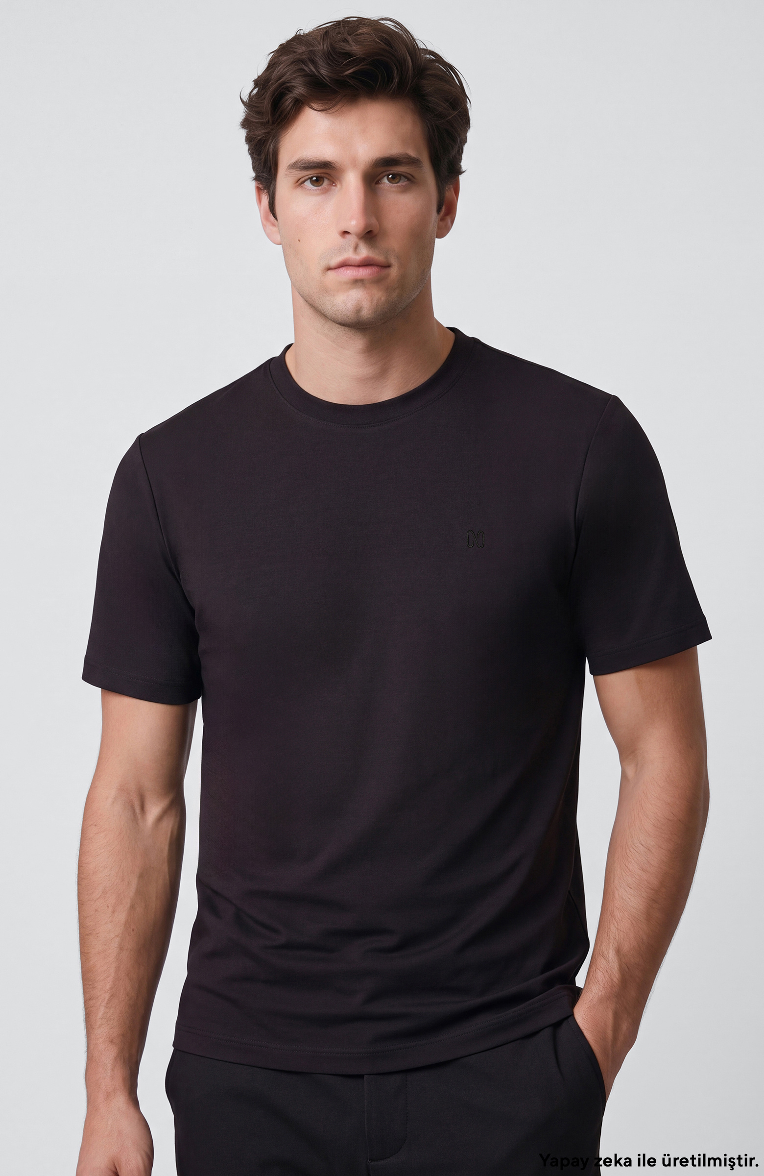 Siyah Kısa Kol Basic T-shirt