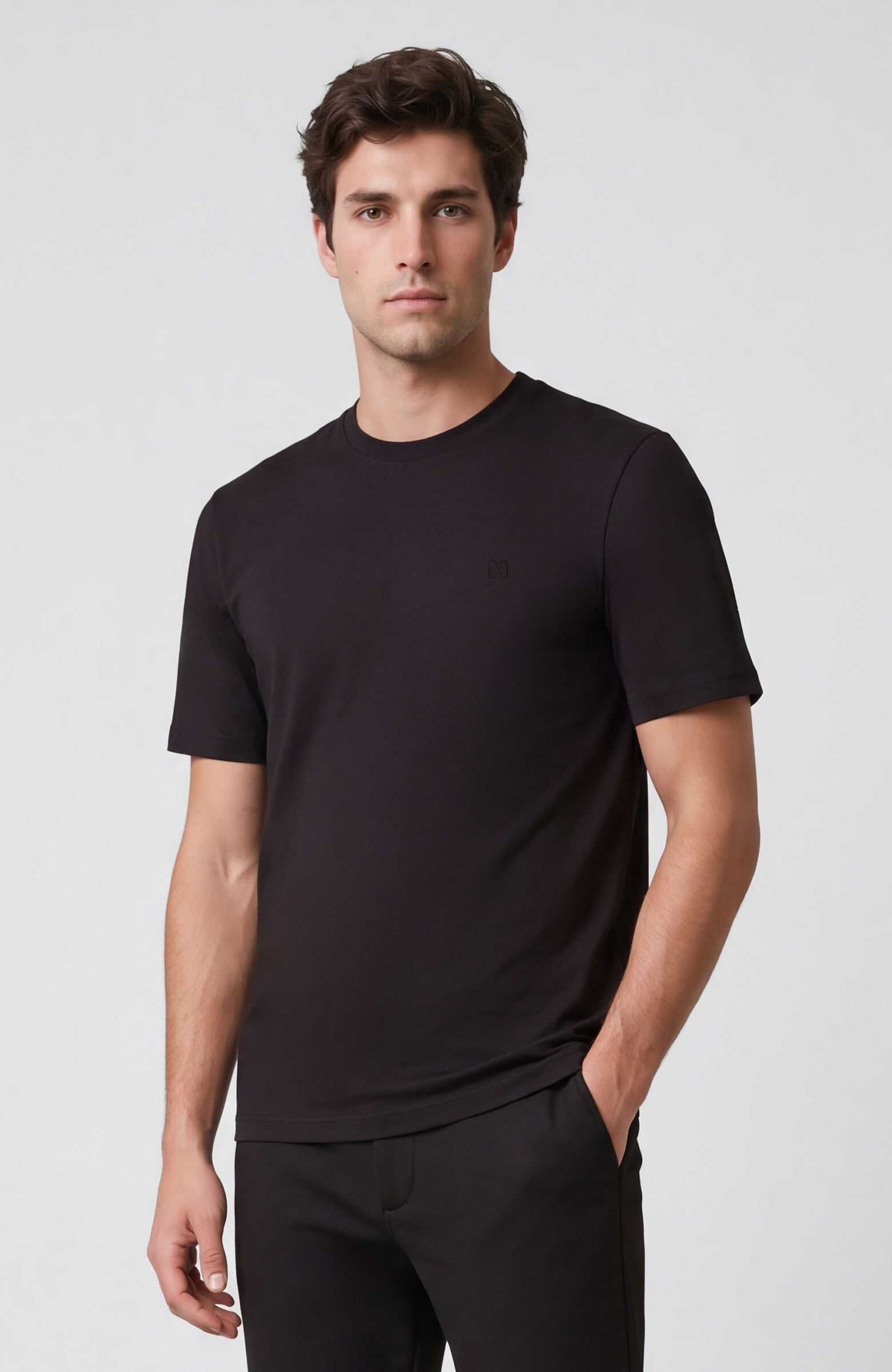 Siyah Kısa Kol Basic T-shirt