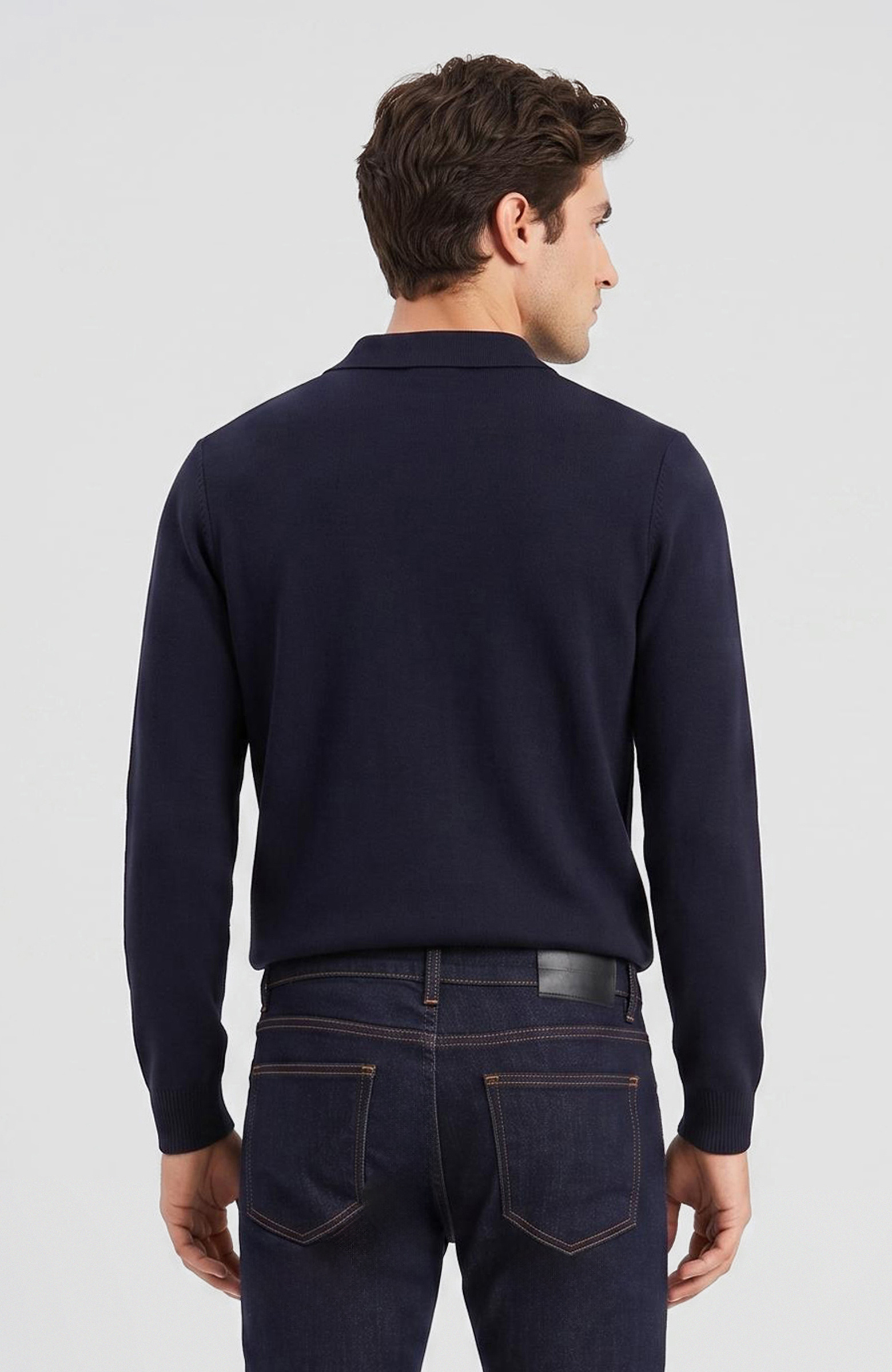 Lacivert Polo V Yaka Kazak