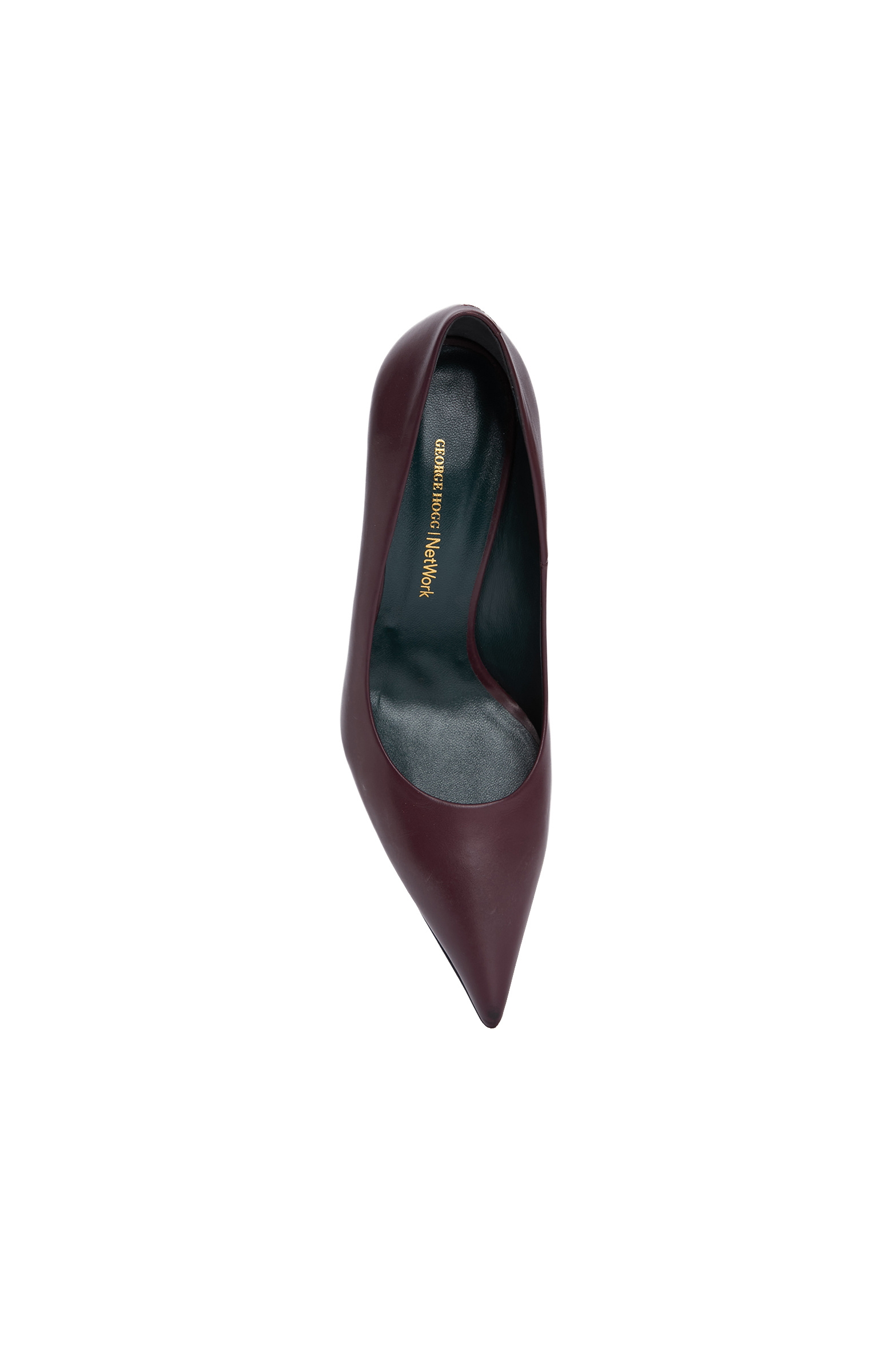 Bordo Yüksek Ökçeli Deri Stiletto