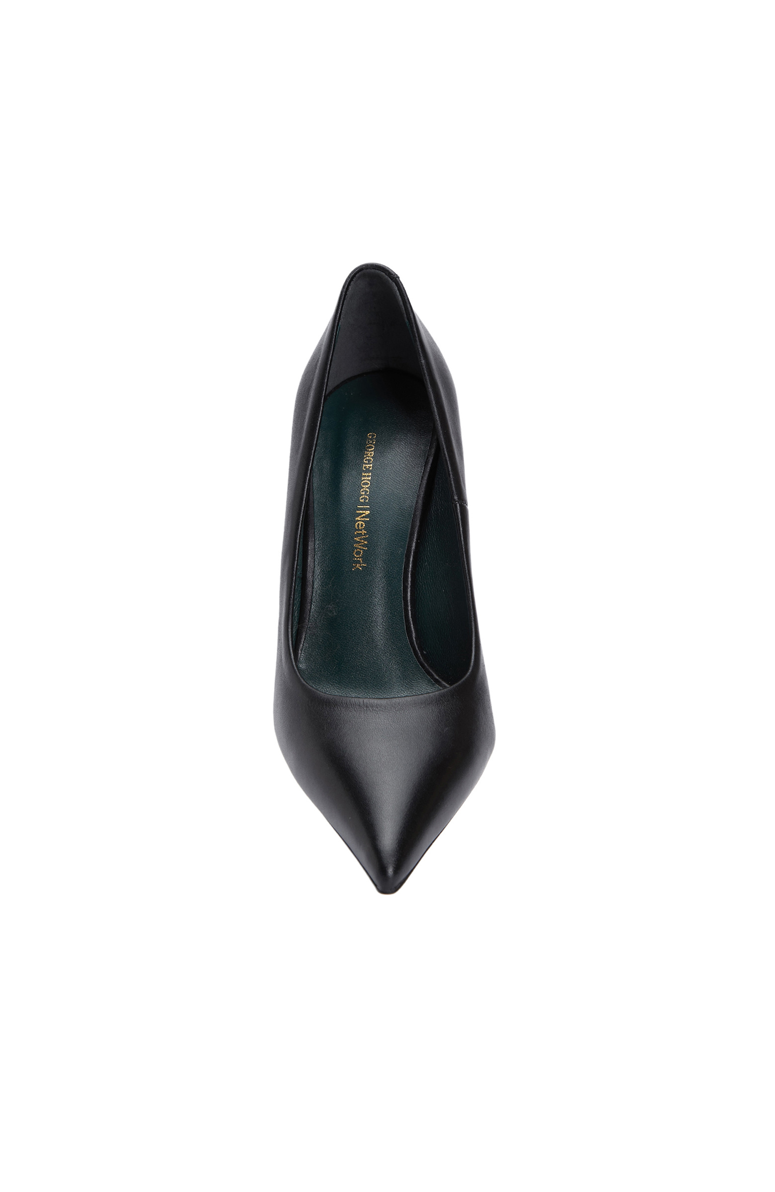Siyah Kroko Detaylı Deri Stiletto