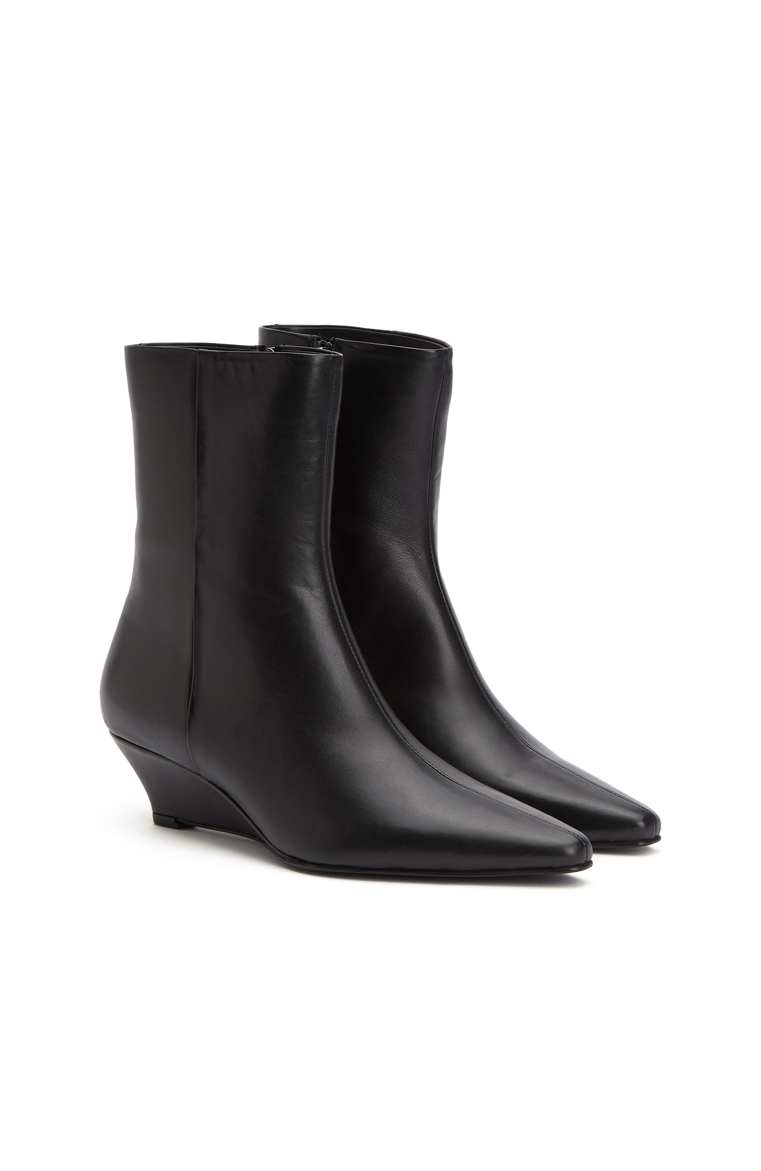Black Feta Heeled Women's Boots