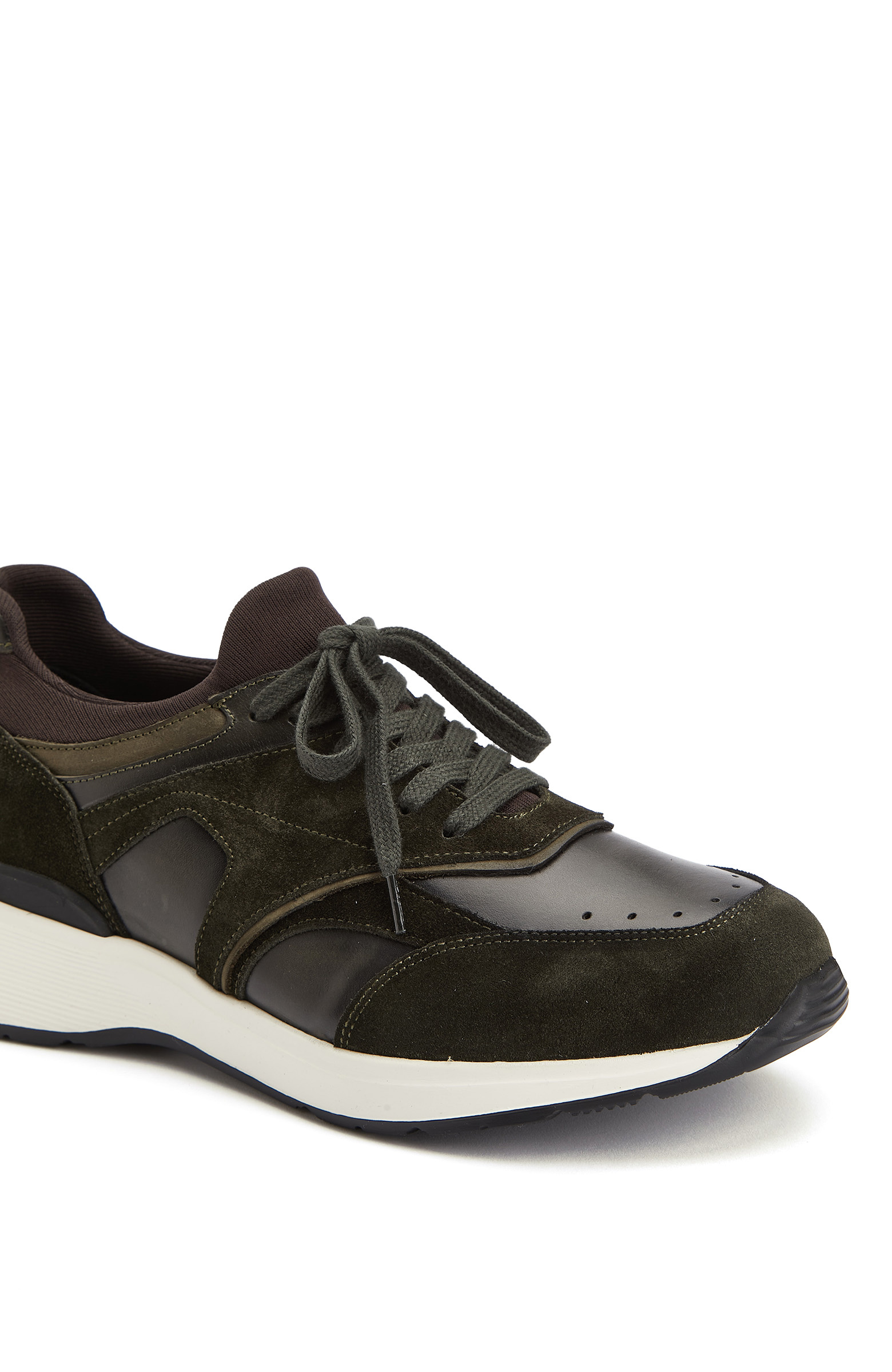 Haki Süet Garnili Erkek Sneaker