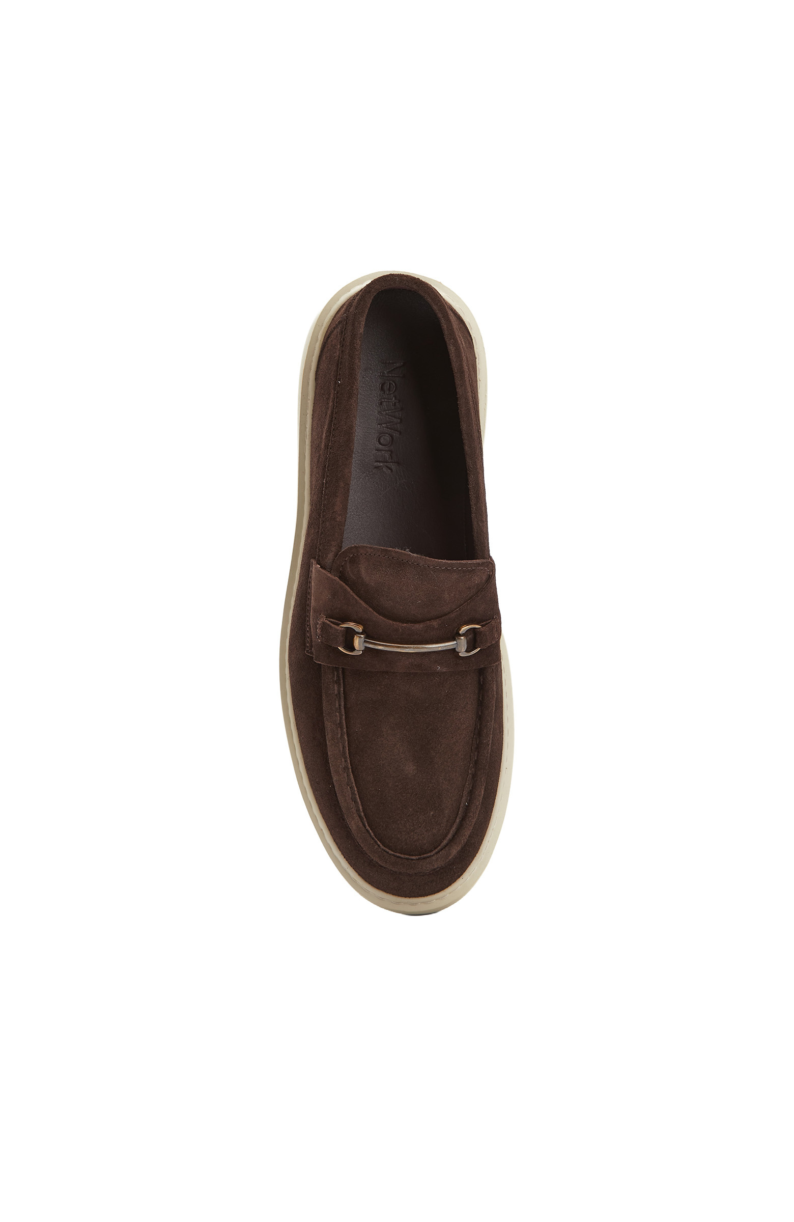 Kahverengi Toka Detaylı Erkek Süet Loafer