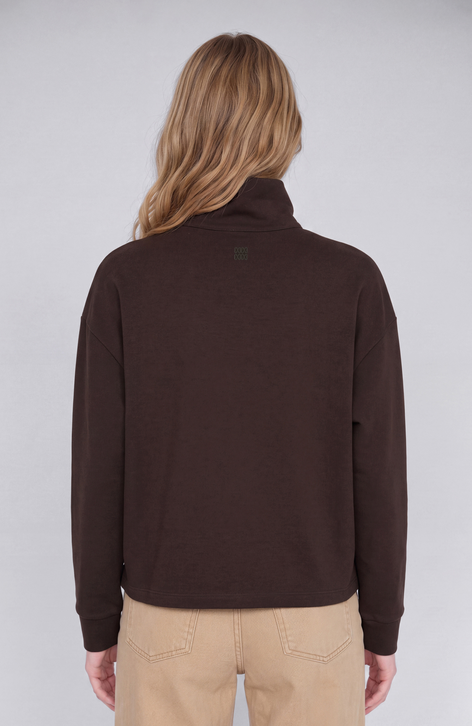 Acı Kahve Fermuar Detaylı Sweatshirt
