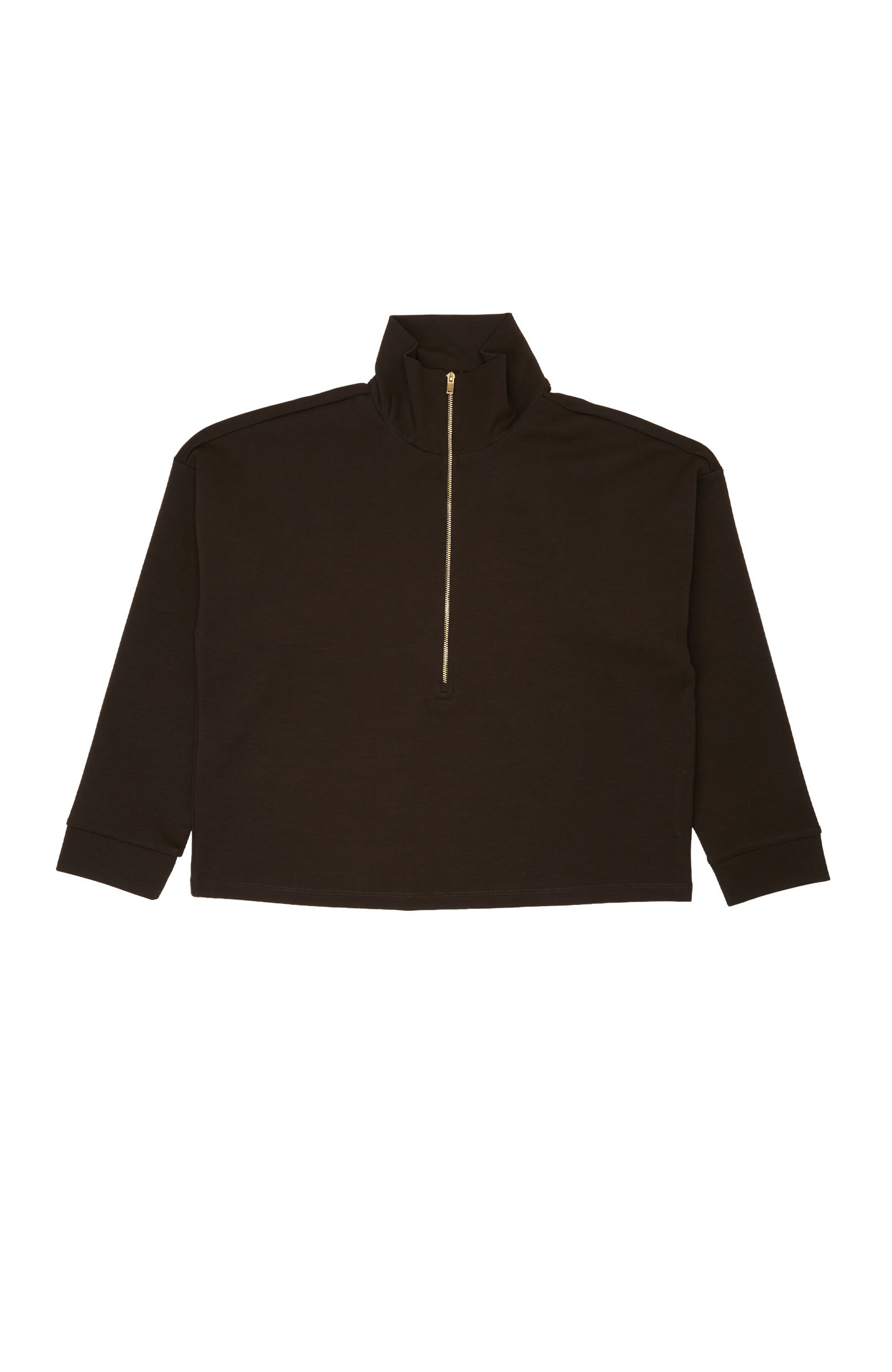 Acı Kahve Fermuar Detaylı Sweatshirt