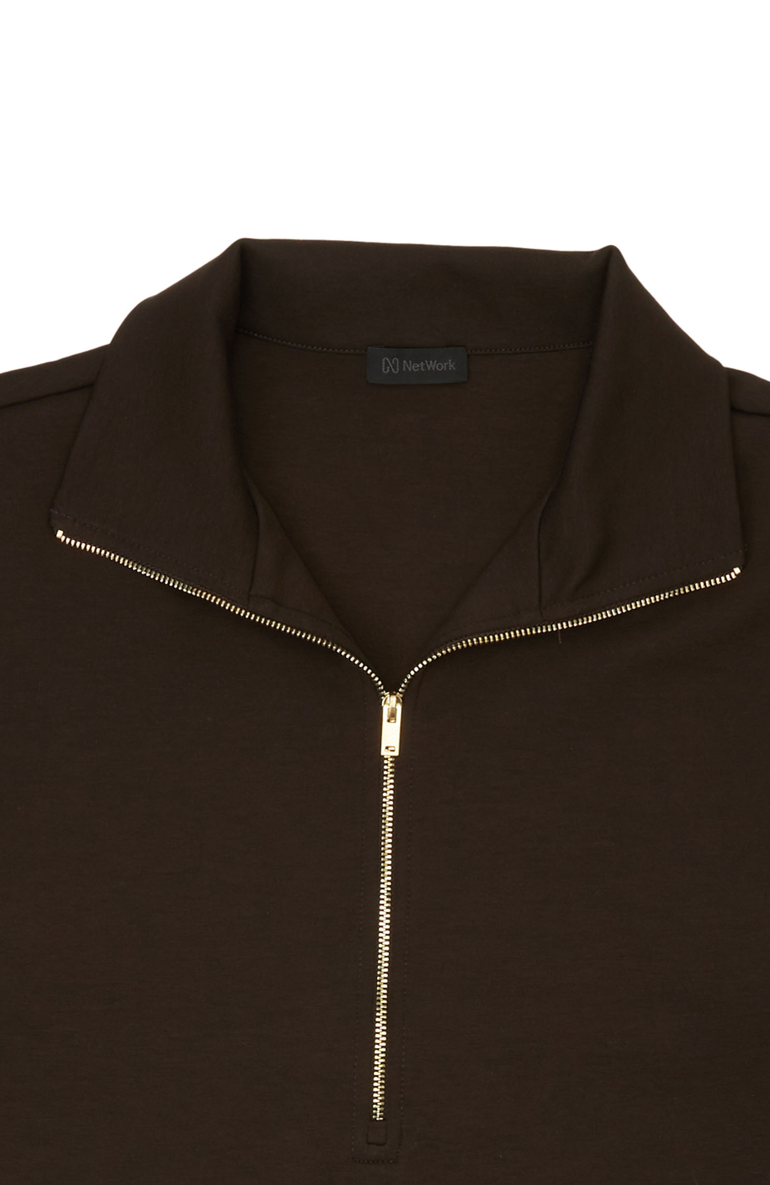 Acı Kahve Fermuar Detaylı Sweatshirt