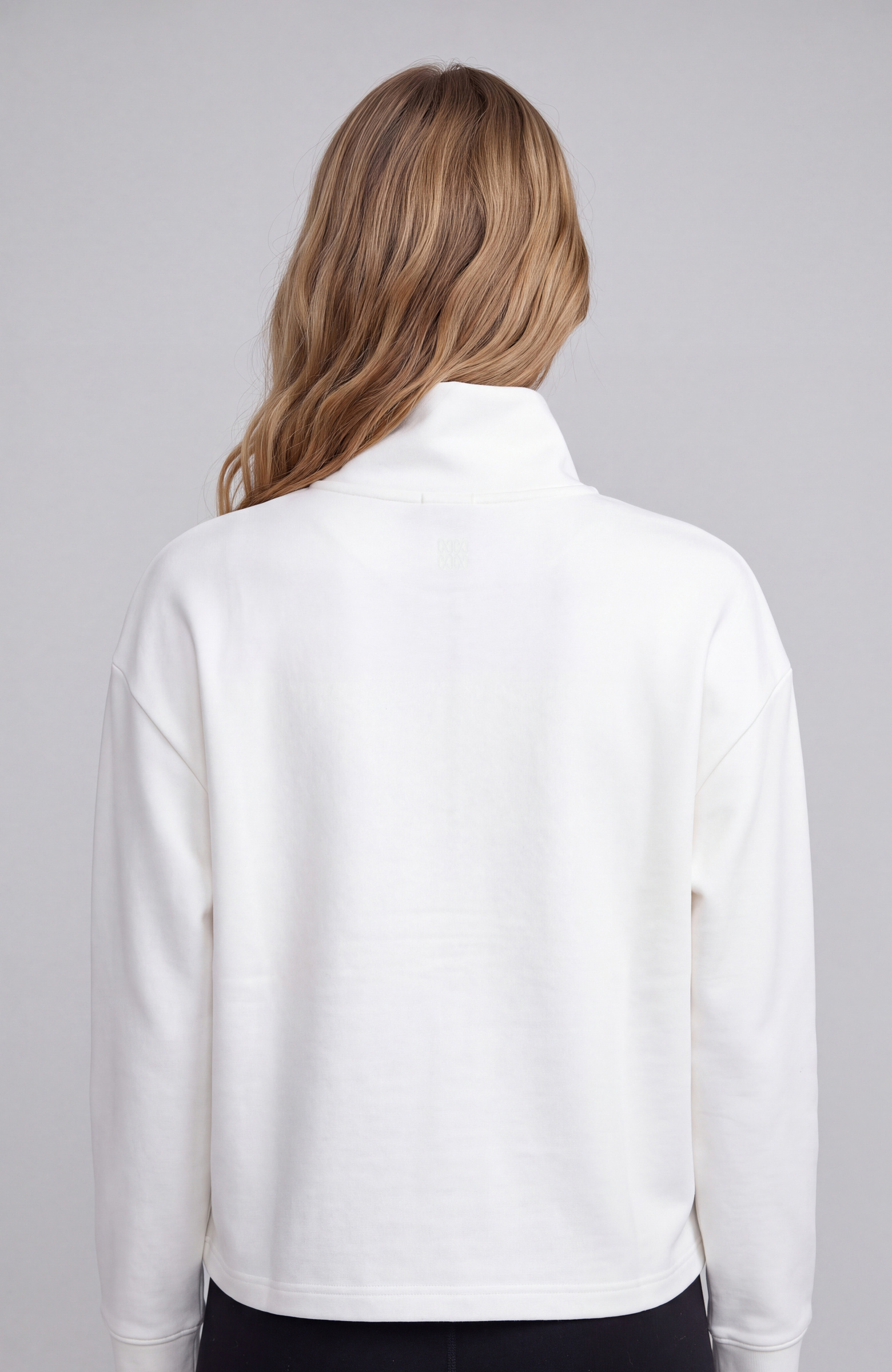 Kırık Beyaz Fermuar Detaylı Sweatshirt
