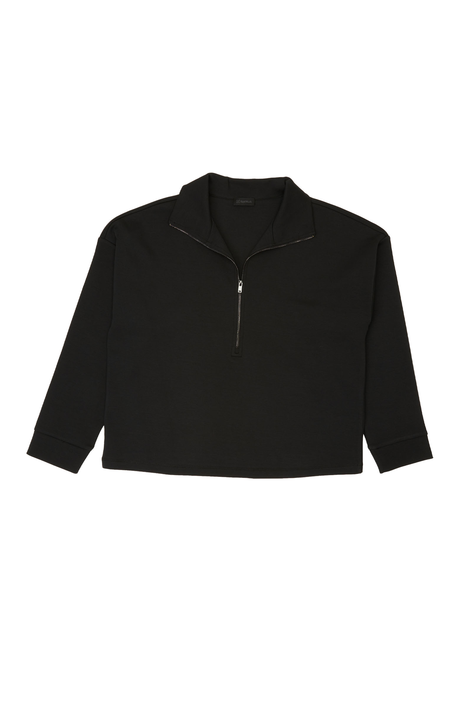 Siyah Fermuar Detaylı Sweatshirt
