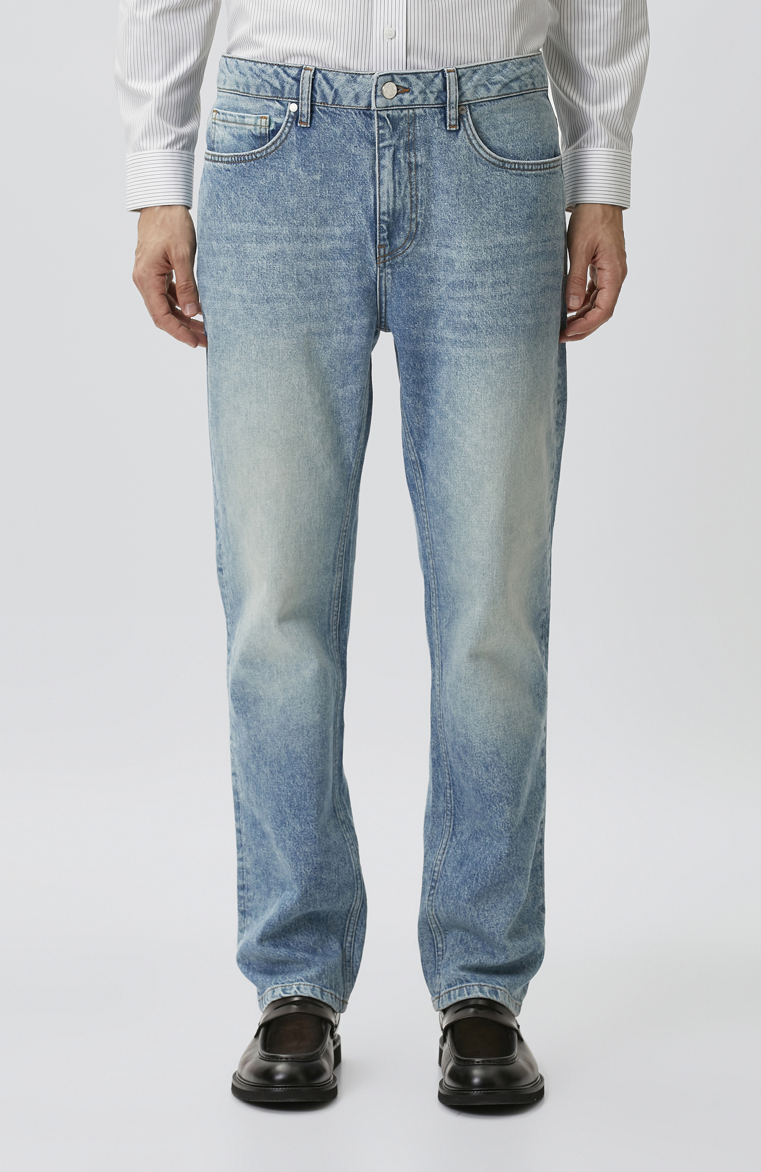 Açık Mavi Straight Fit Denim Pantolon