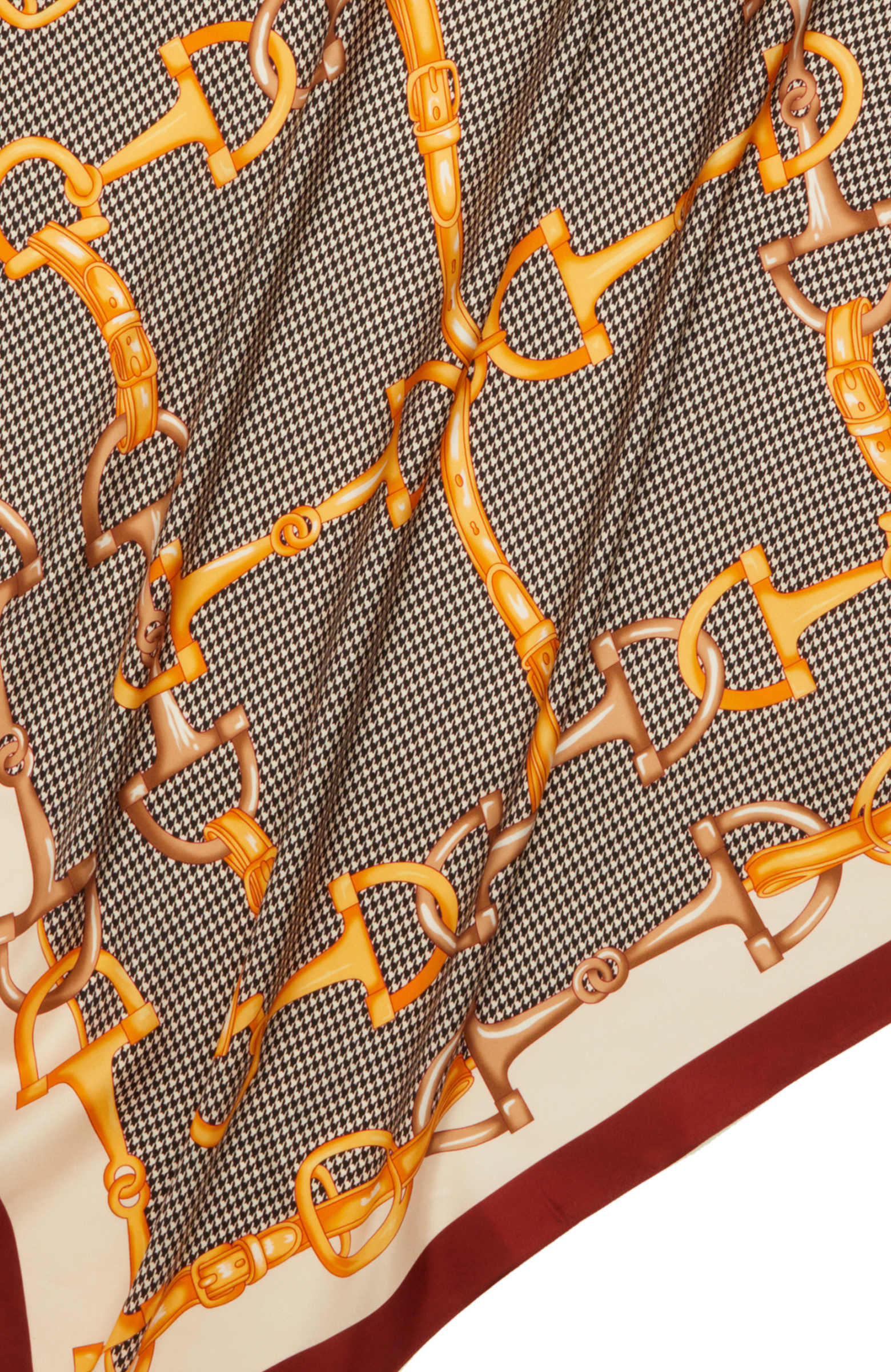 Renkli Desenli Kadın İpek Eşarp