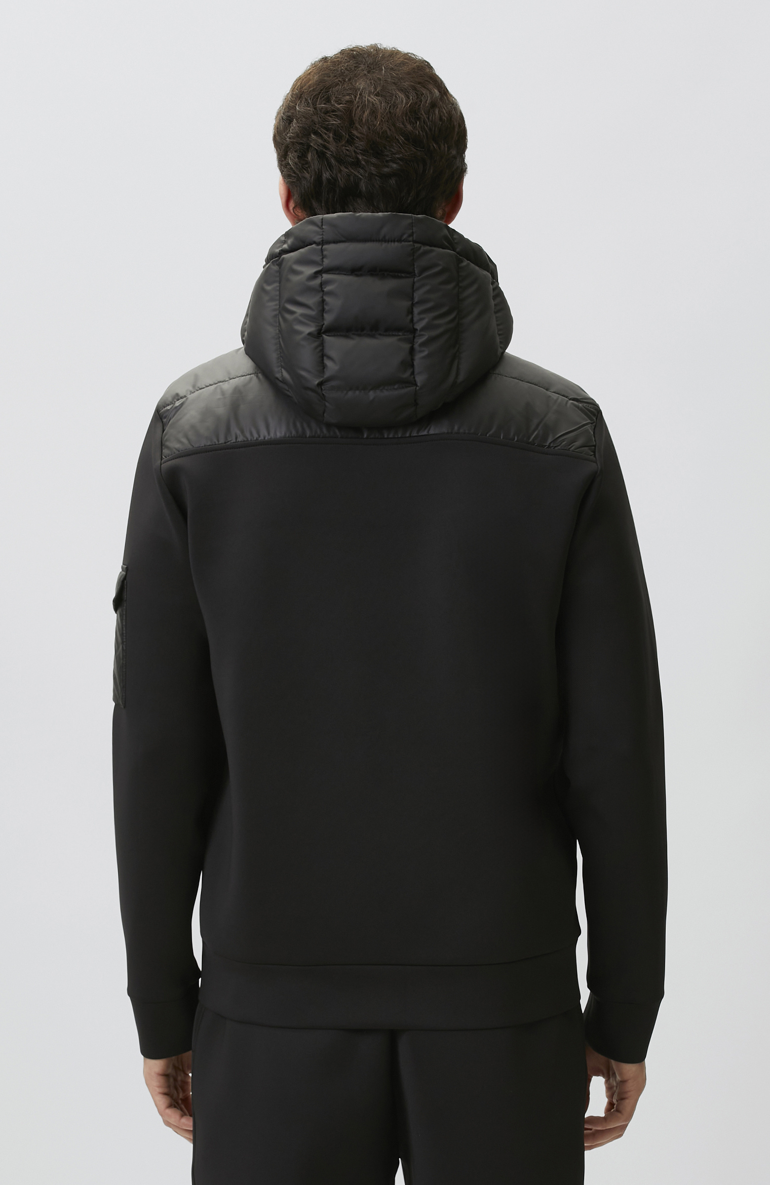 N-Tech Siyah Scuba Kumaş Puffer Mont