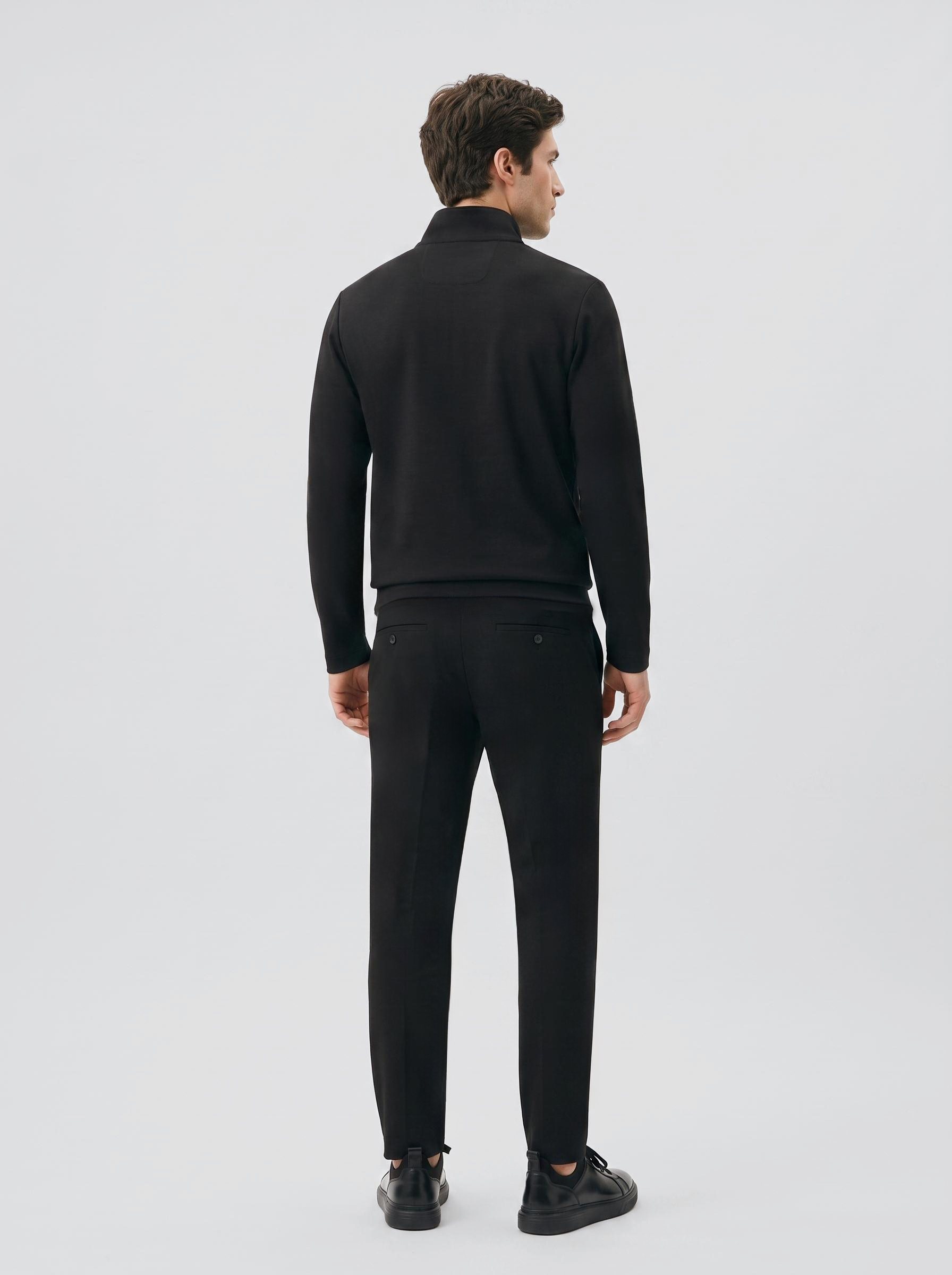 Siyah Modal Karışımlı Sweatshirt
