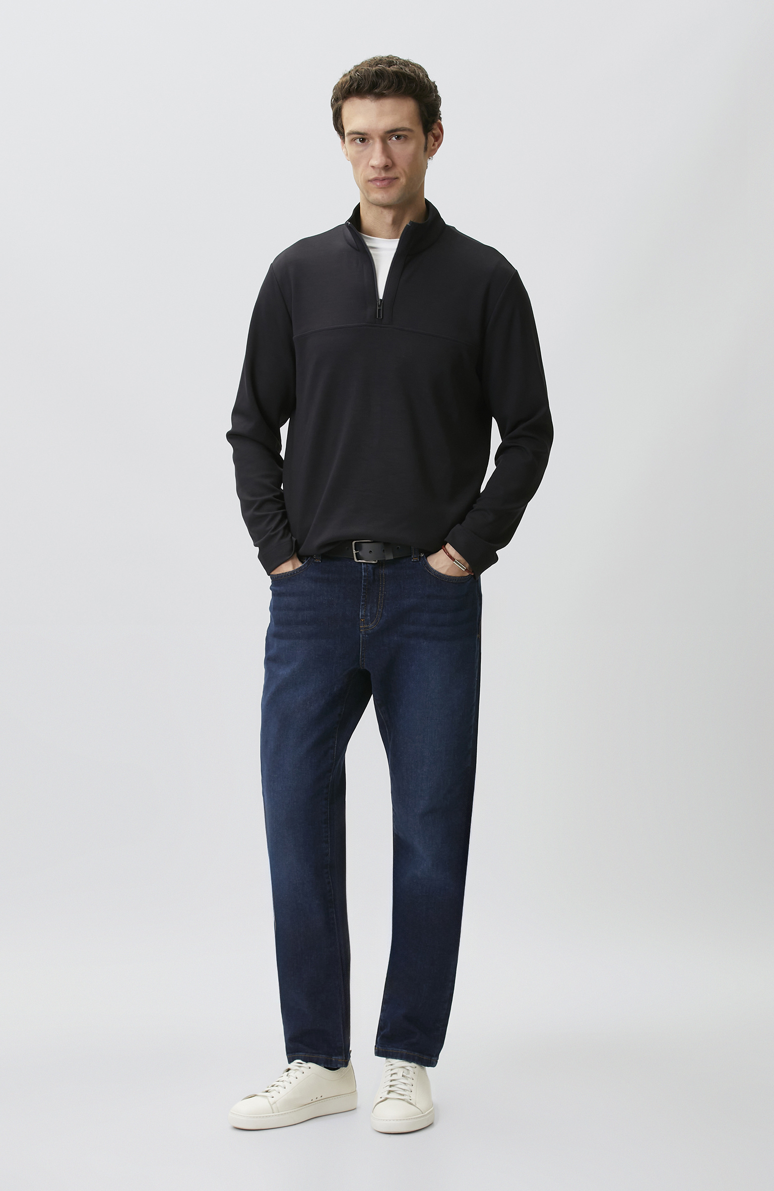 N-Tech Lacivert Modal Karışımlı Sweatshirt