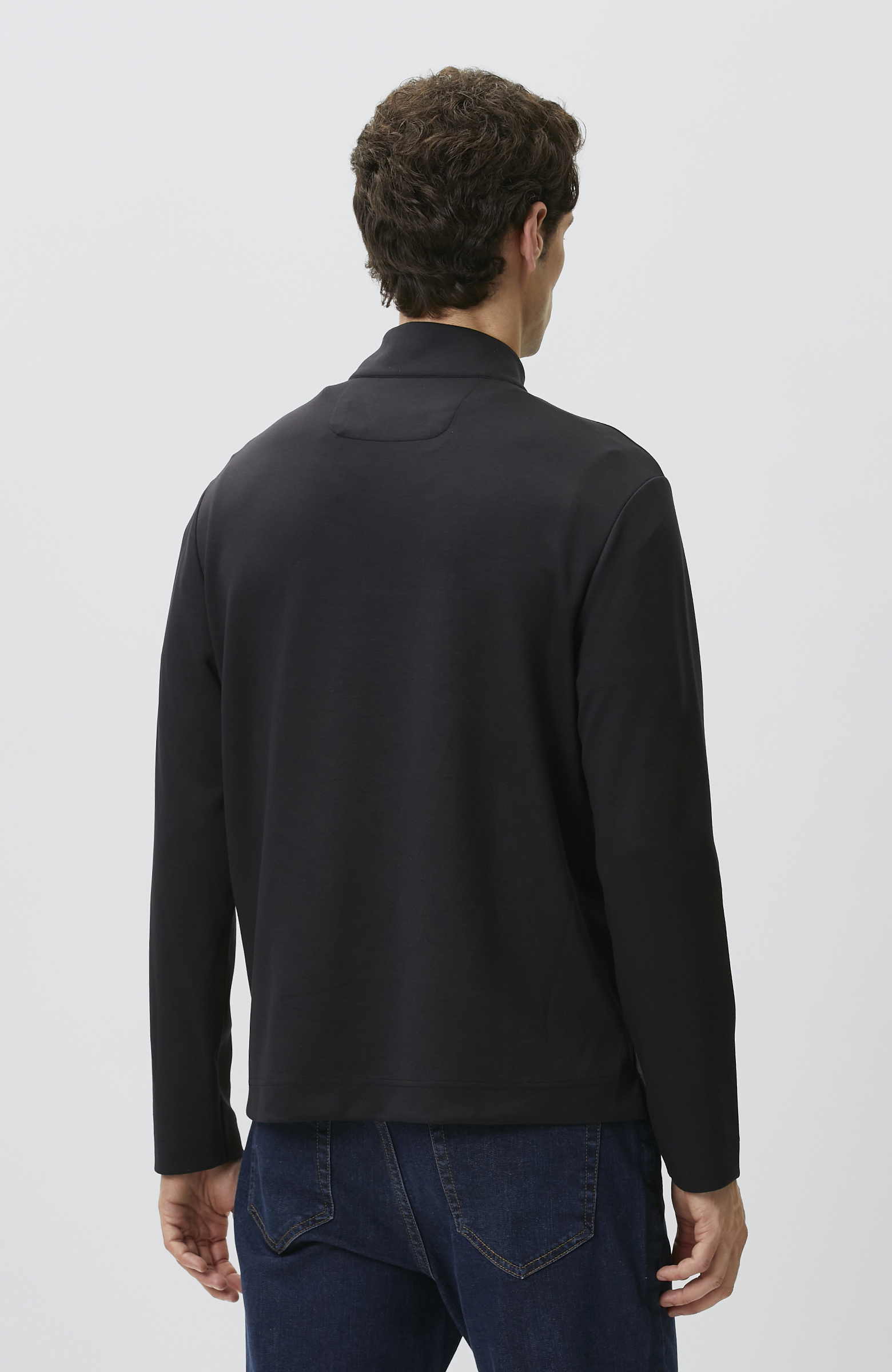 N-Tech Lacivert Modal Karışımlı Sweatshirt