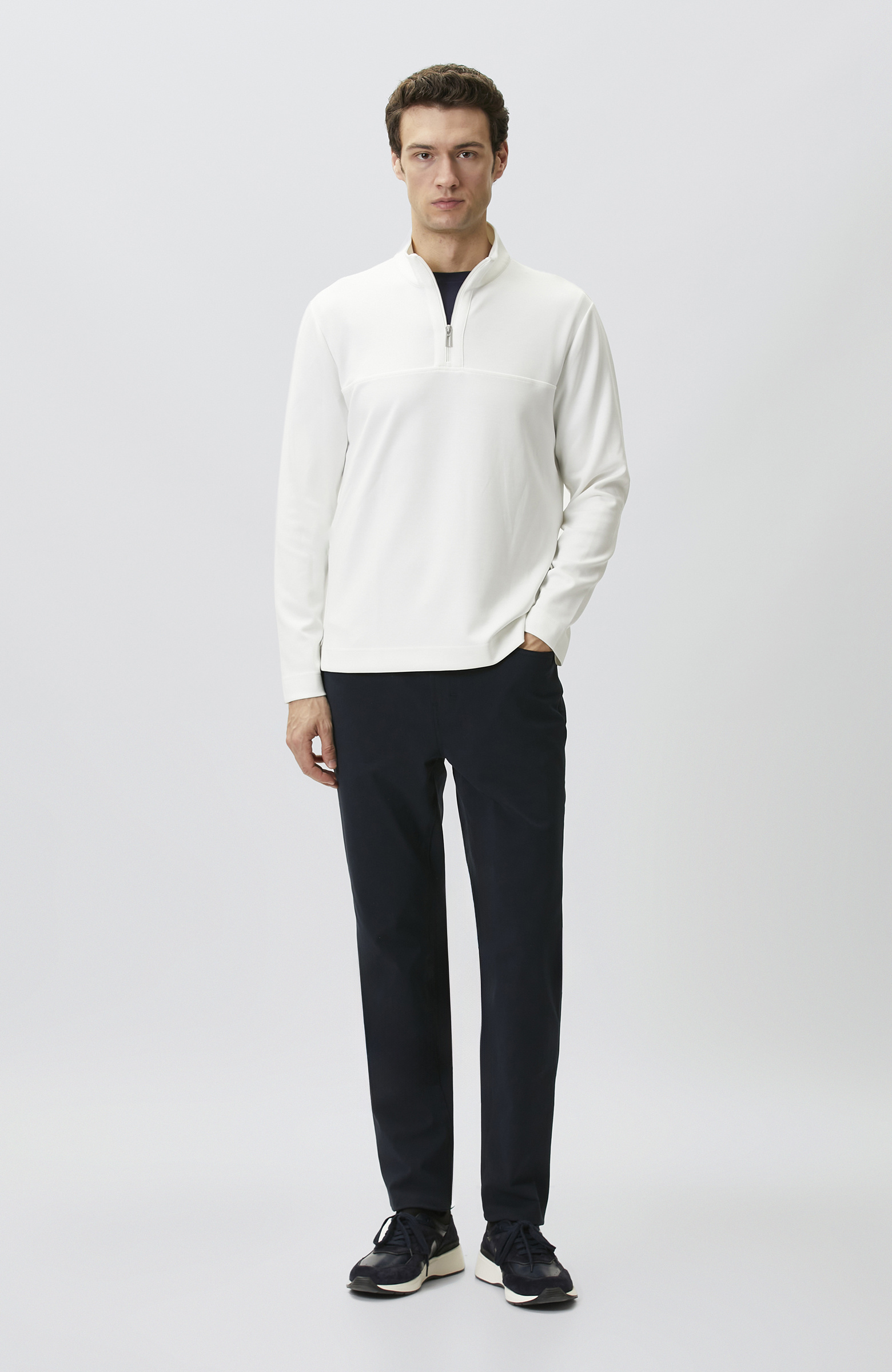 N-Tech Ekru Modal Karışımlı Sweatshirt