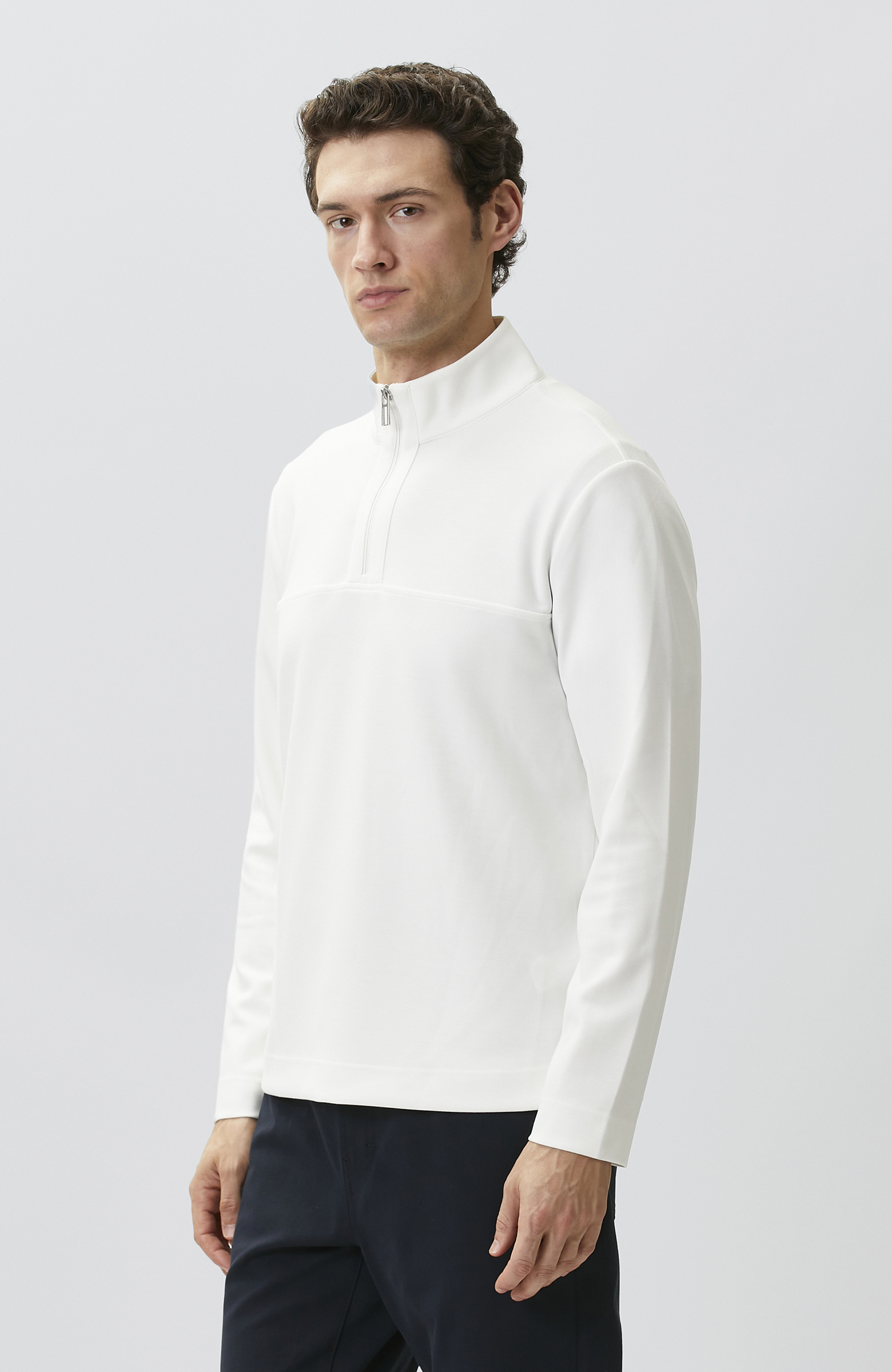 N-Tech Ekru Modal Karışımlı Sweatshirt