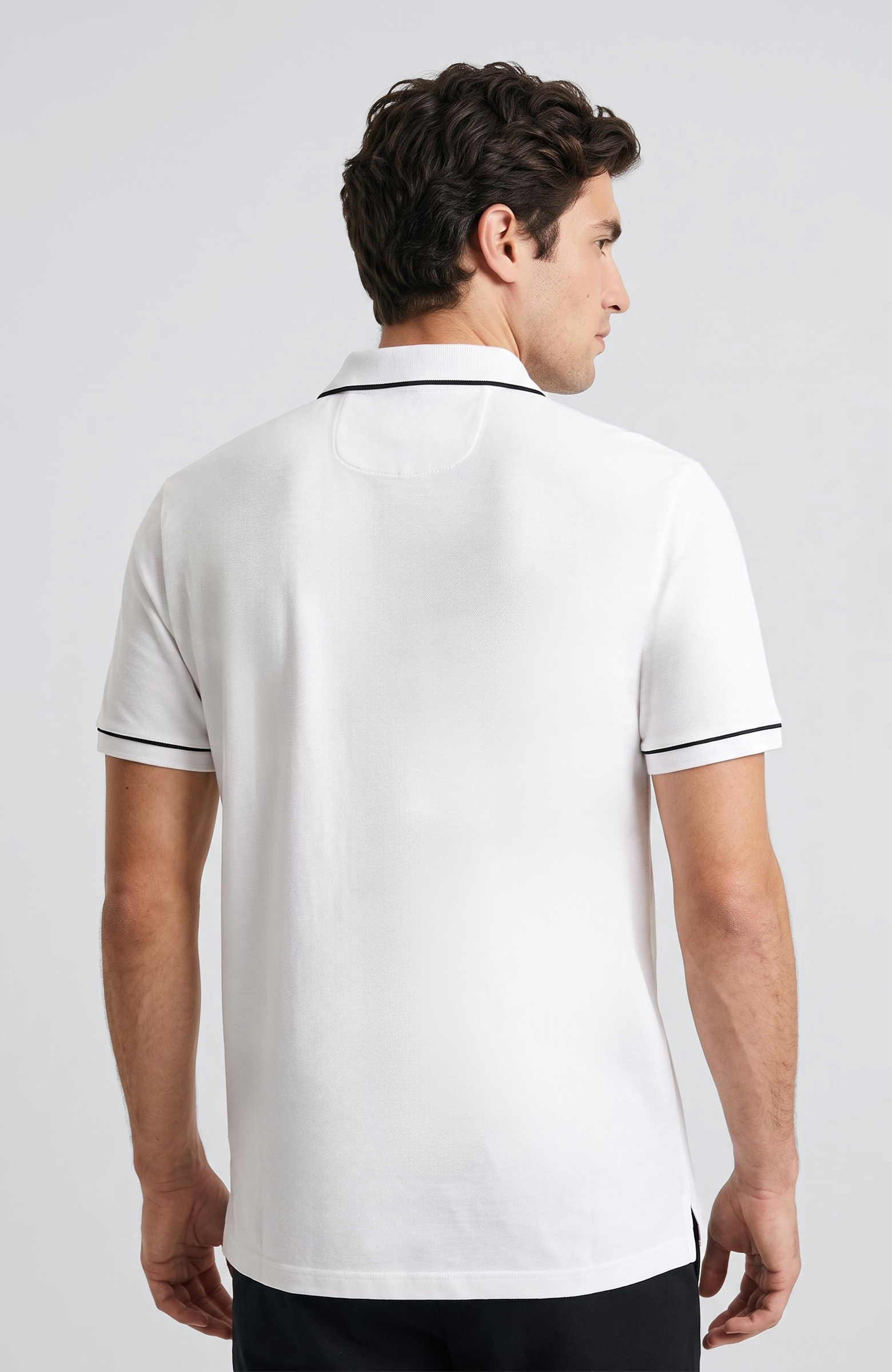 Beyaz Polo Pike T-shirt
