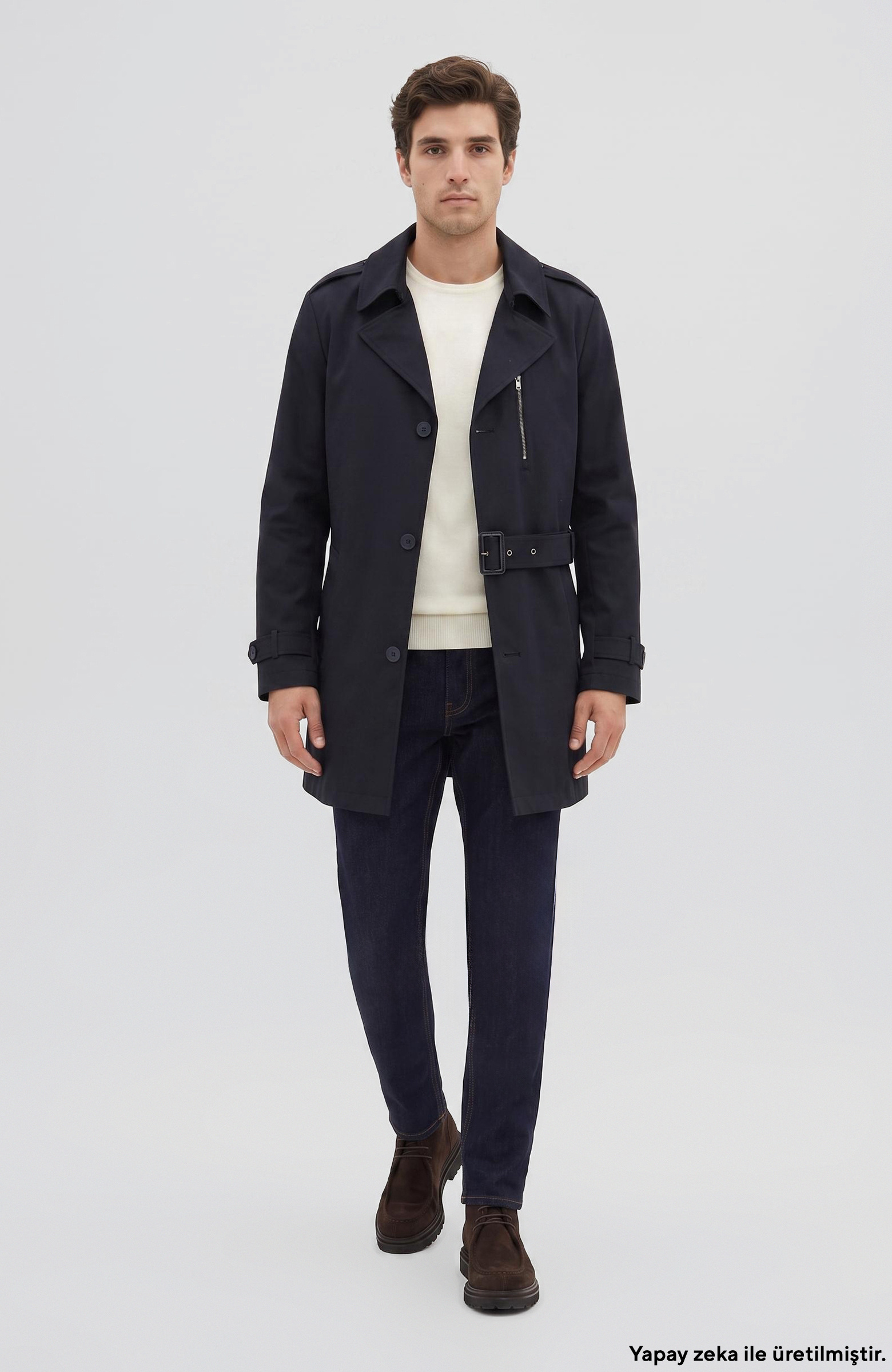 Slim Fit Lacivert Denim Pantolon
