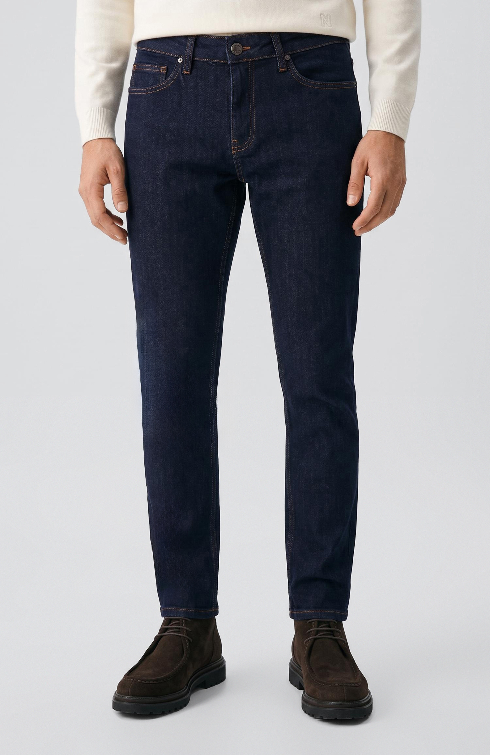 Slim Fit Lacivert Denim Pantolon