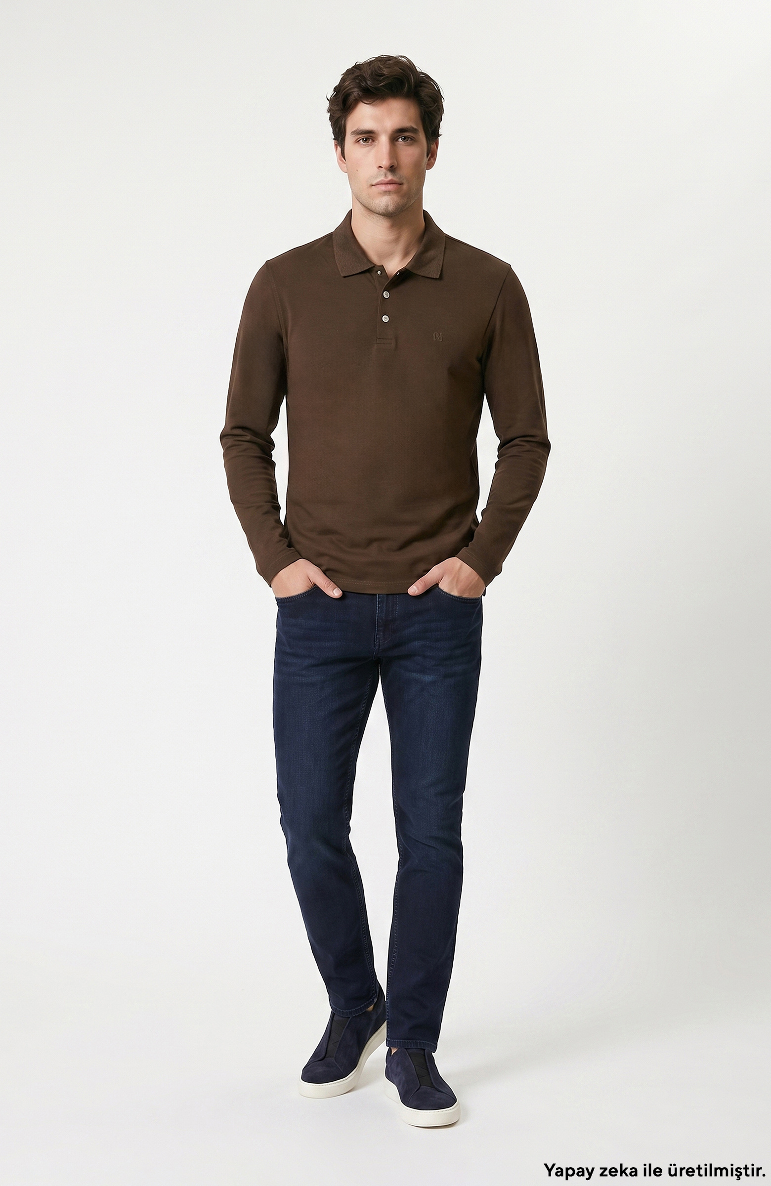 Koyu Lacivert Denim Pantolon