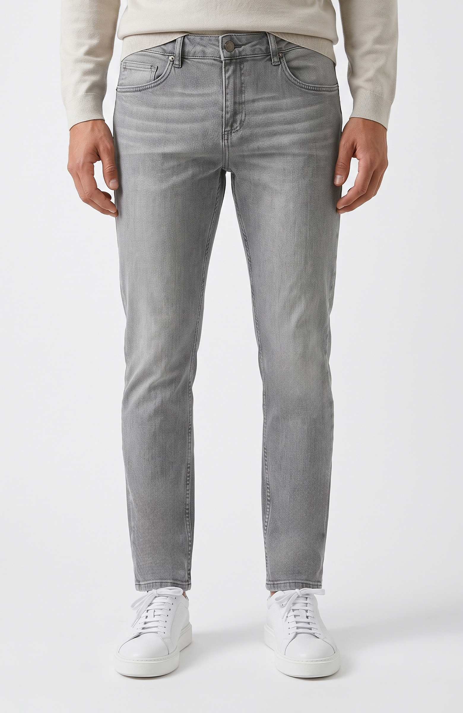 Açık Gri Denim Pantolon