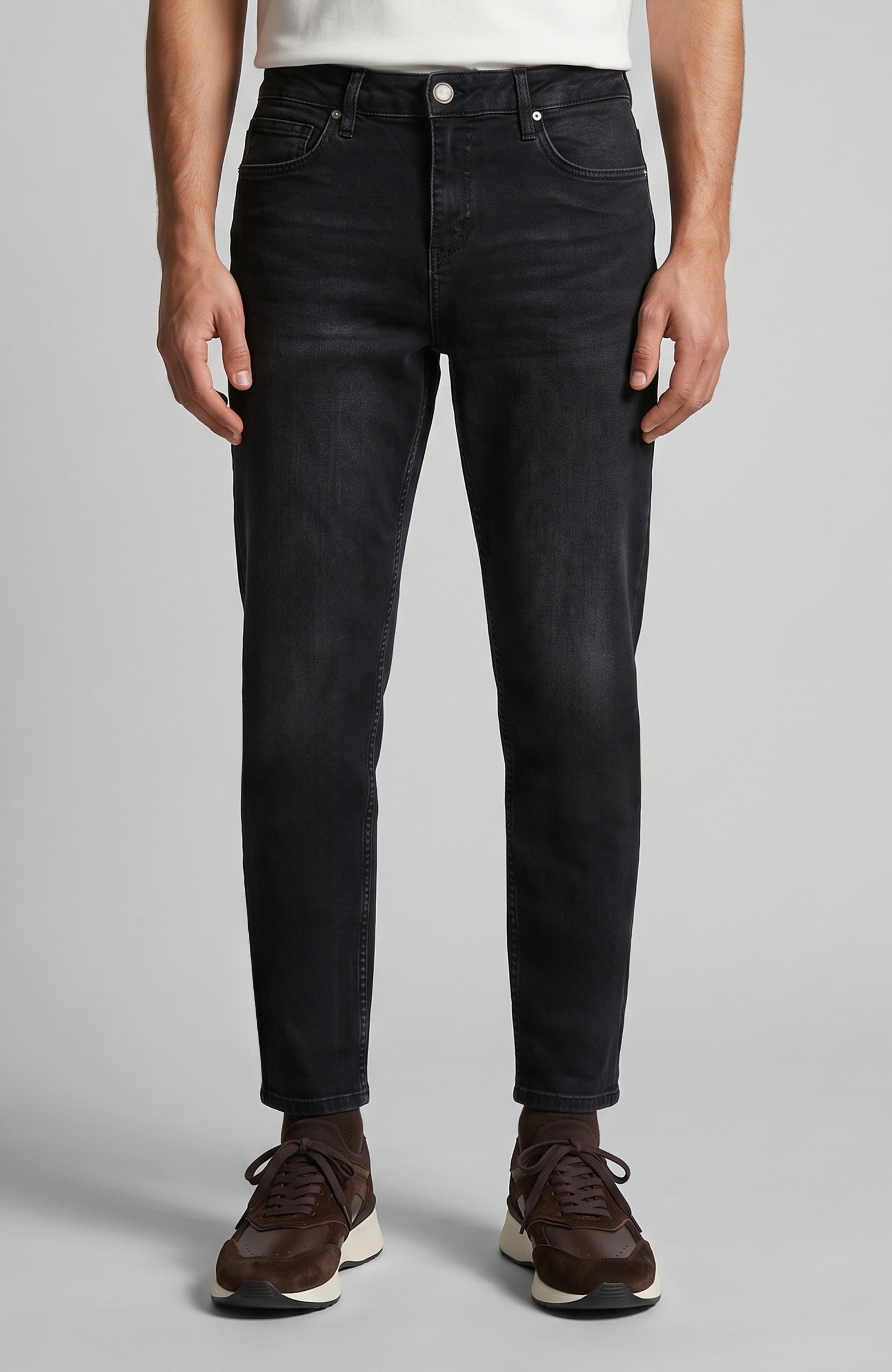 Siyah Örme Denim Pantolon