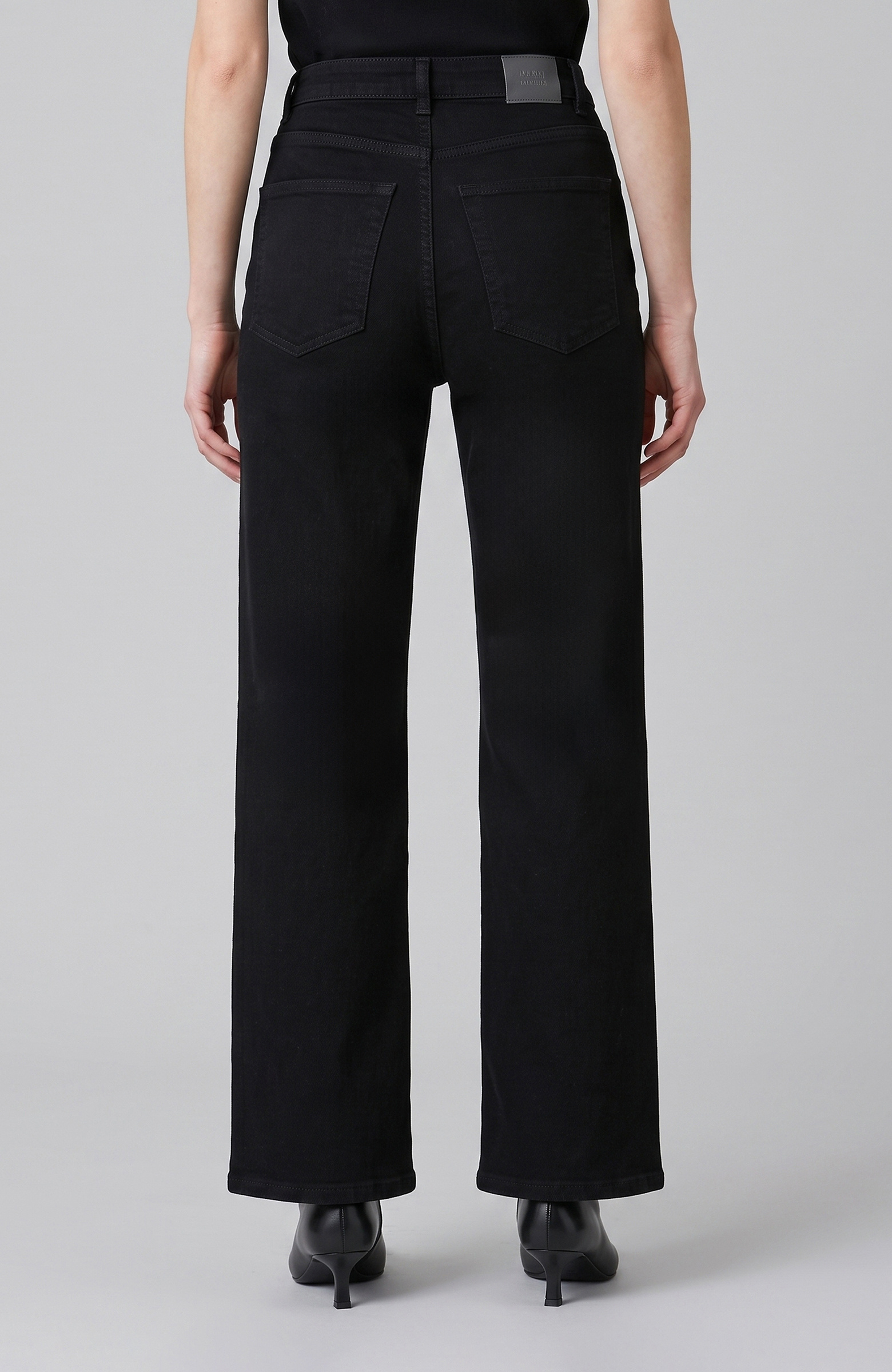 Siyah Taşlı Denim Pantolon