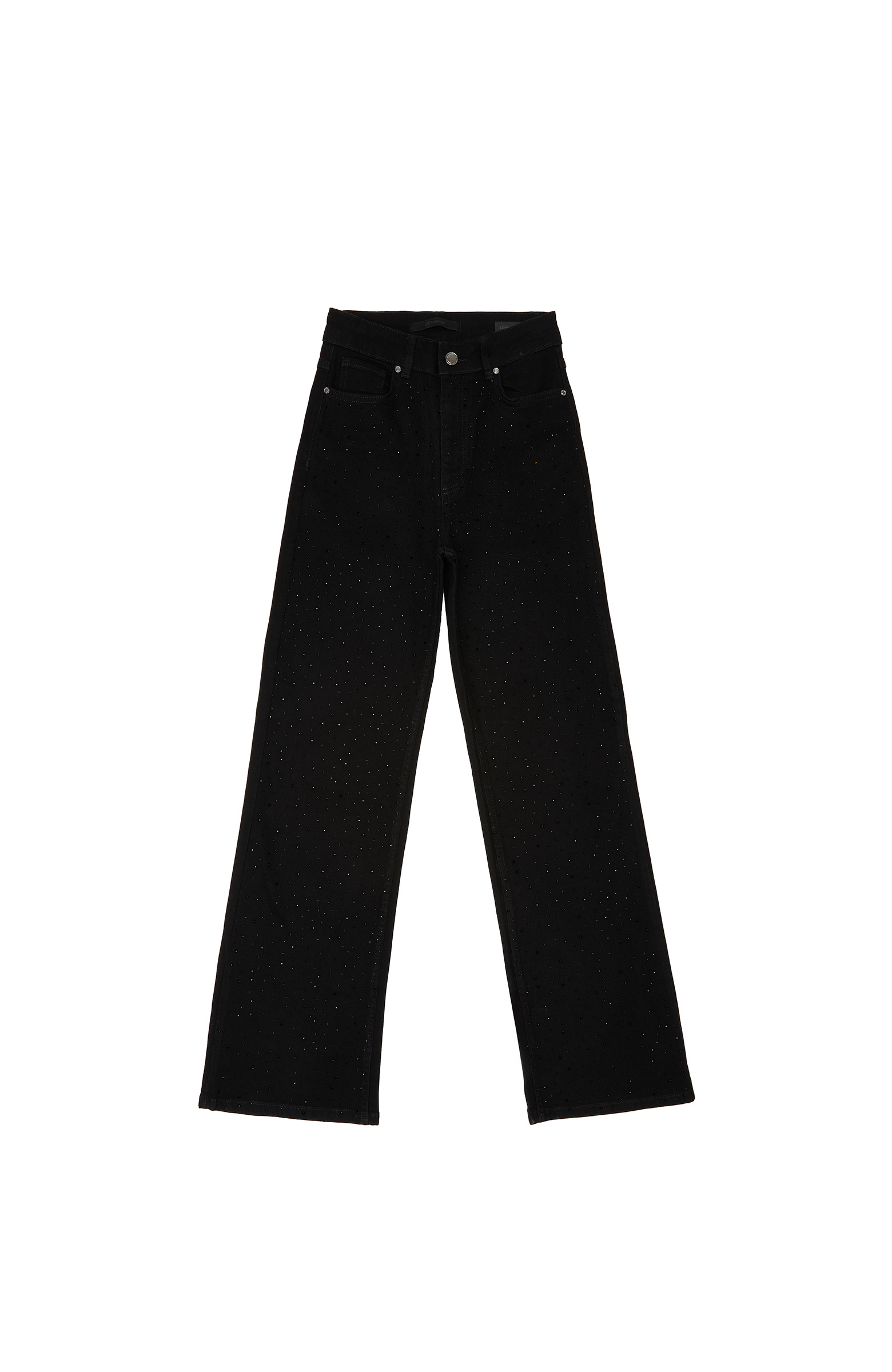 Siyah Taşlı Denim Pantolon