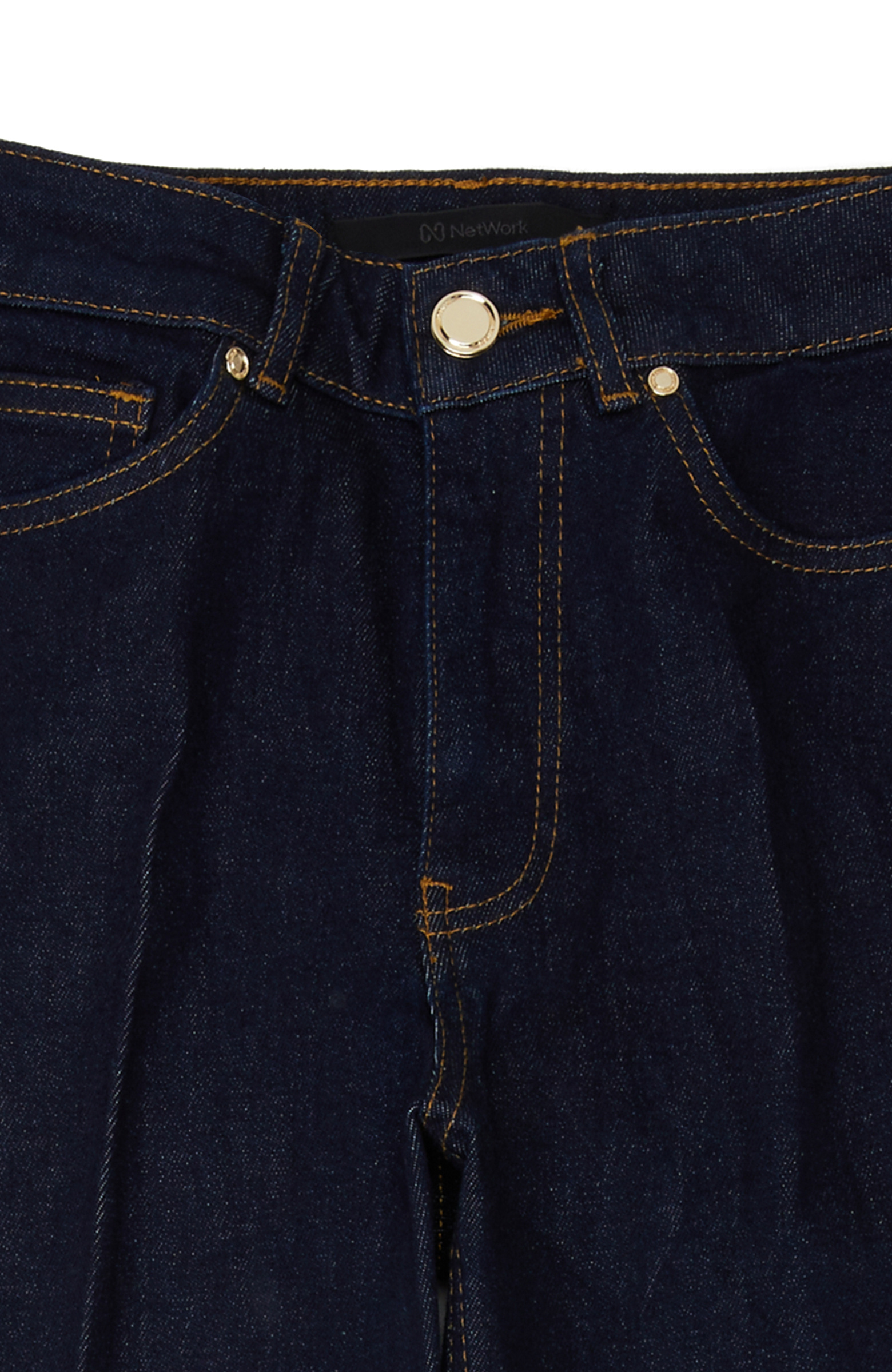 Koyu Mavi Straight Basic Denim Pantolon